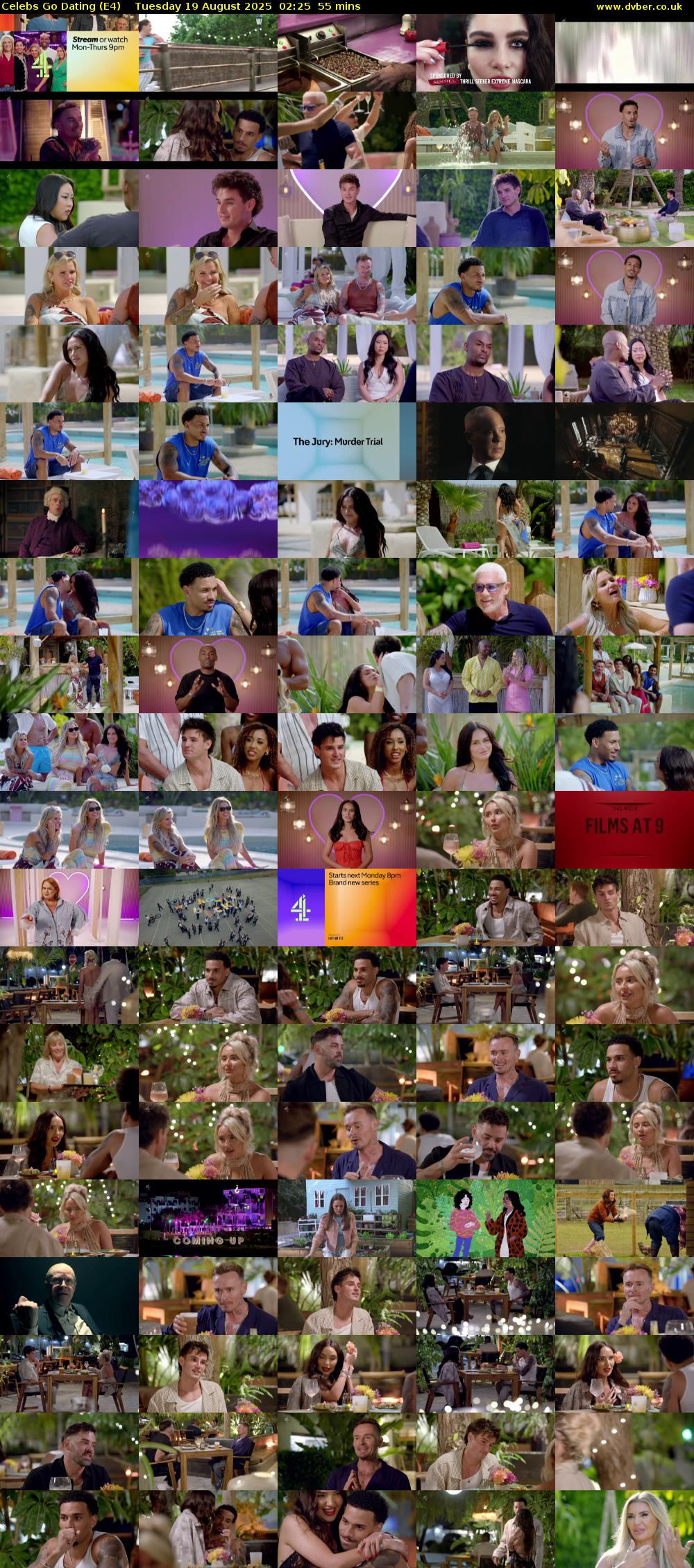 Celebs Go Dating (E4) Tuesday 19 August 2025 02:25 - 03:20