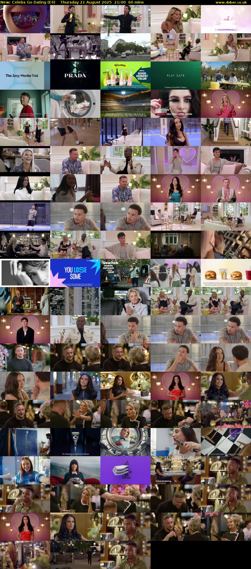 Celebs Go Dating (E4) Thursday 21 August 2025 21:00 - 22:00