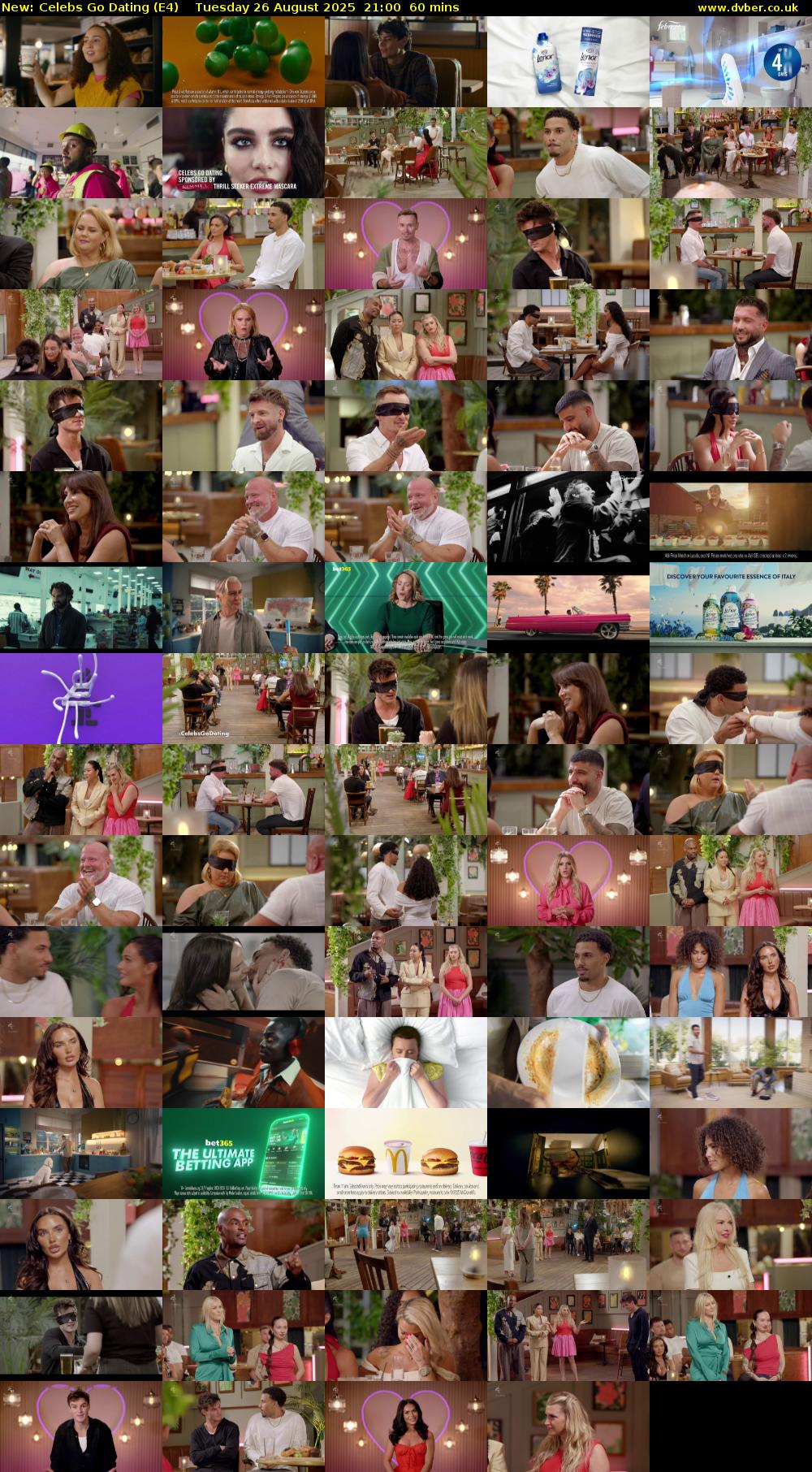 Celebs Go Dating (E4) Tuesday 26 August 2025 21:00 - 22:00