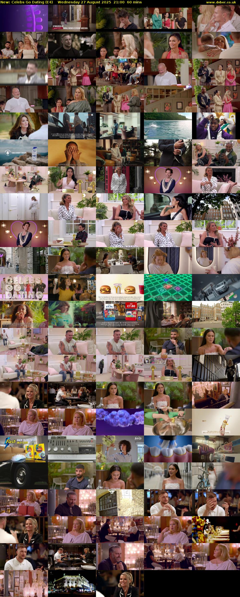 Celebs Go Dating (E4) Wednesday 27 August 2025 21:00 - 22:00