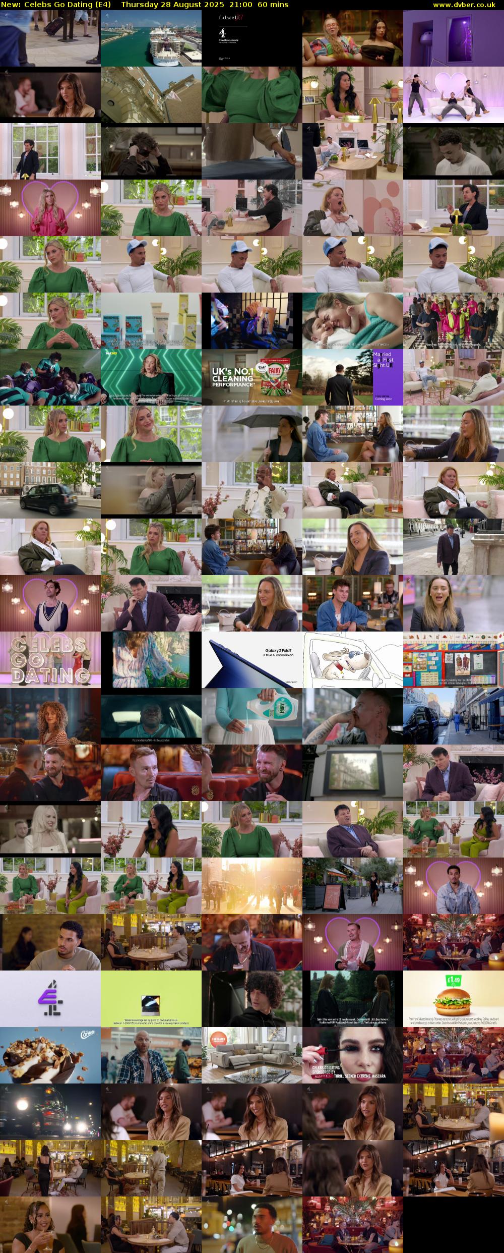 Celebs Go Dating (E4) Thursday 28 August 2025 21:00 - 22:00