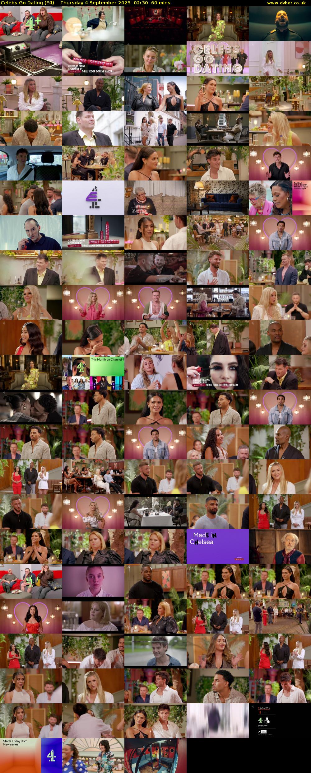 Celebs Go Dating (E4) Thursday 4 September 2025 02:30 - 03:30
