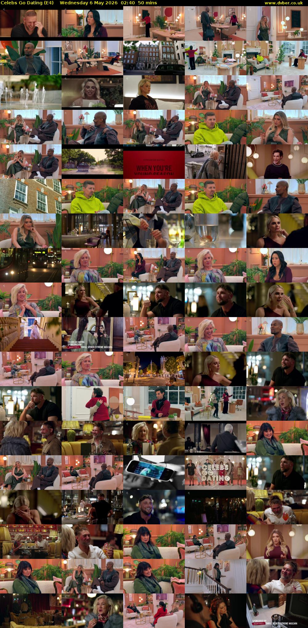 Celebs Go Dating (E4) Wednesday 6 May 2026 02:40 - 03:30