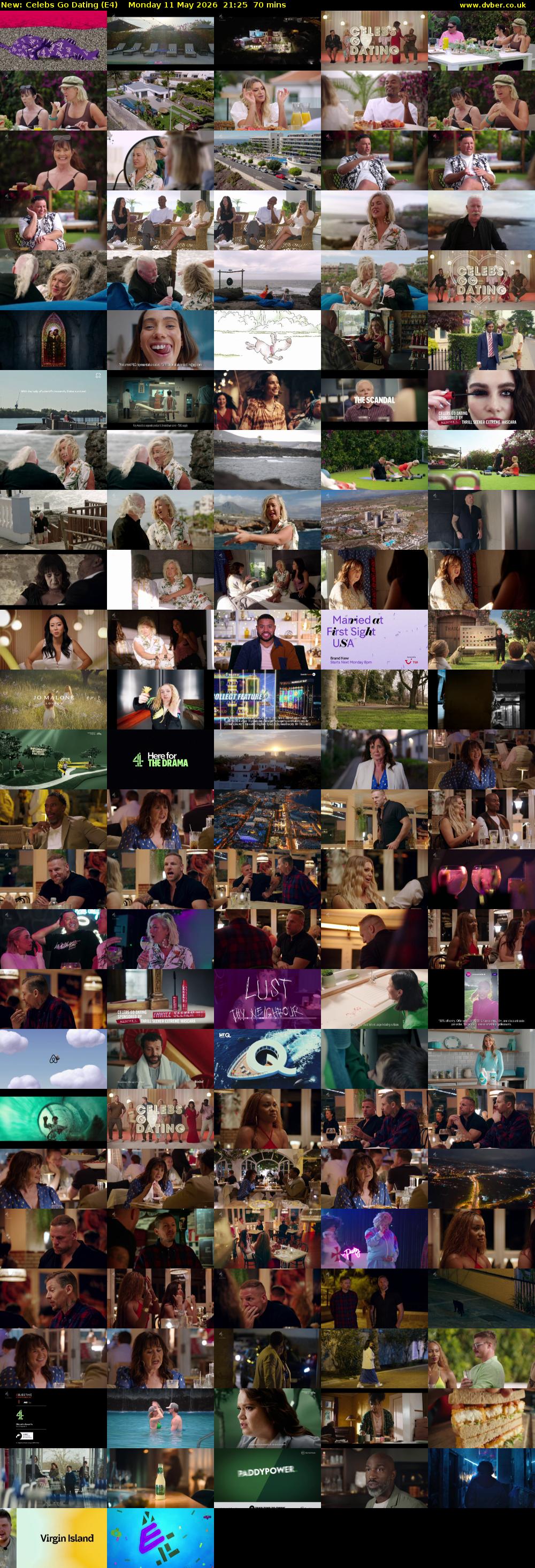 Celebs Go Dating (E4) Monday 11 May 2026 21:25 - 22:35