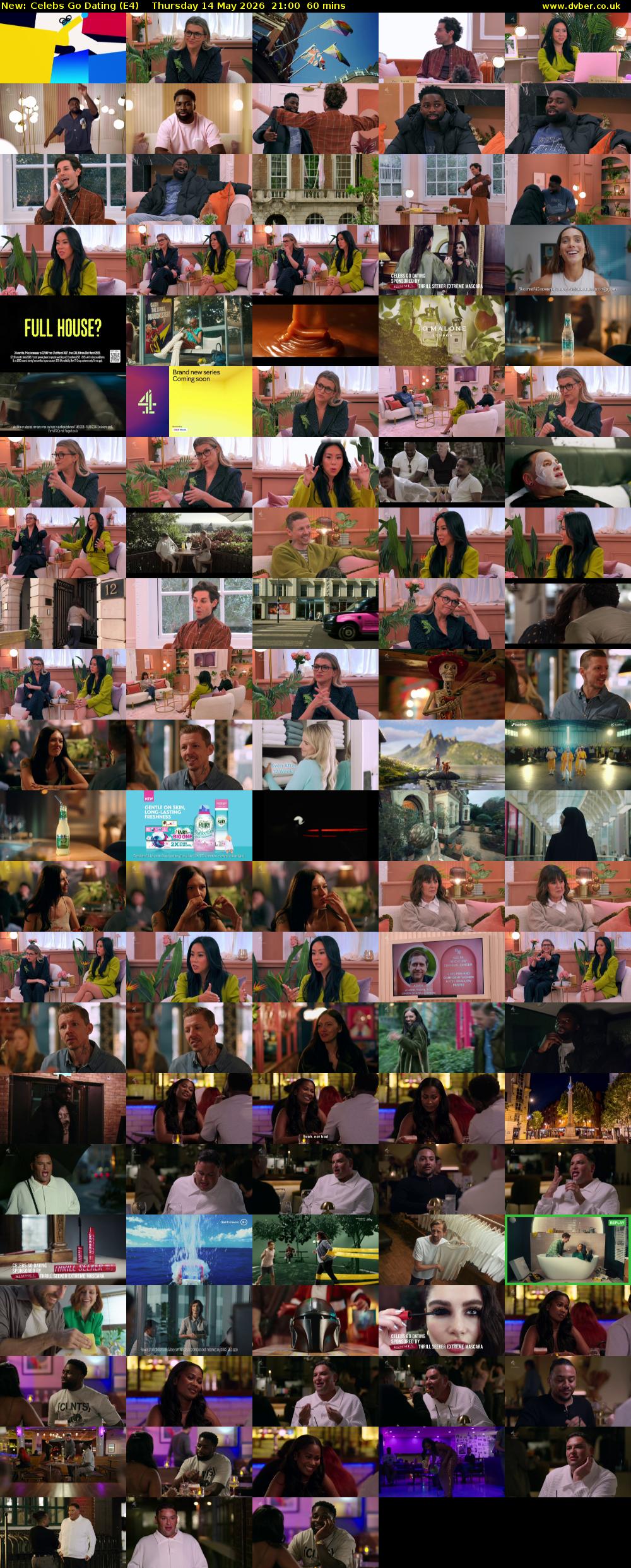 Celebs Go Dating (E4) Thursday 14 May 2026 21:00 - 22:00