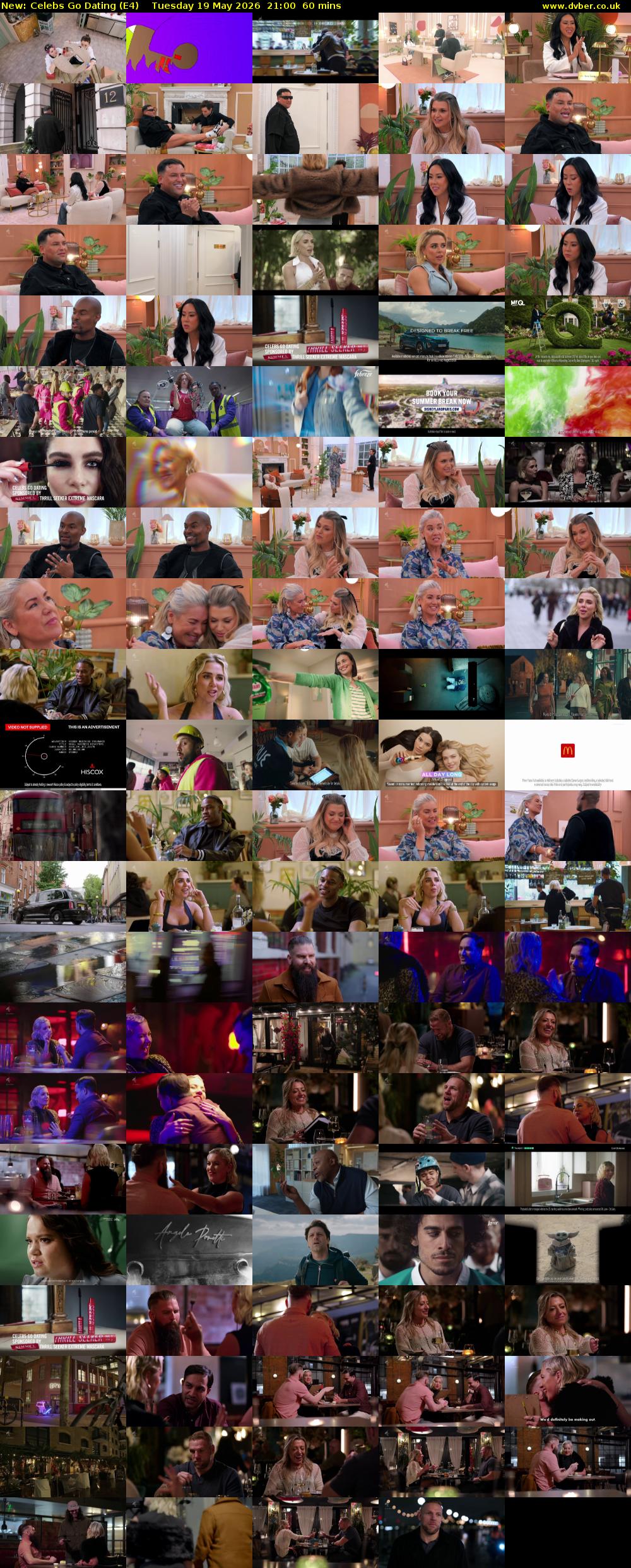 Celebs Go Dating (E4) Tuesday 19 May 2026 21:00 - 22:00
