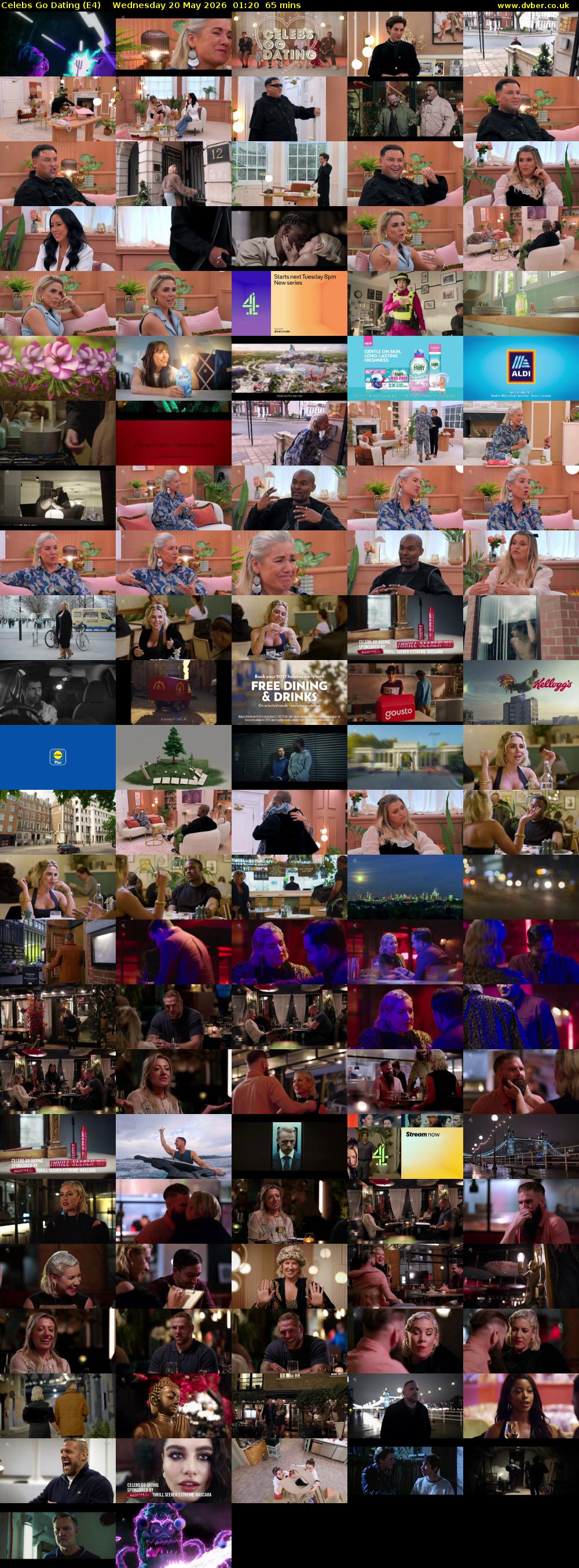 Celebs Go Dating (E4) Wednesday 20 May 2026 01:20 - 02:25