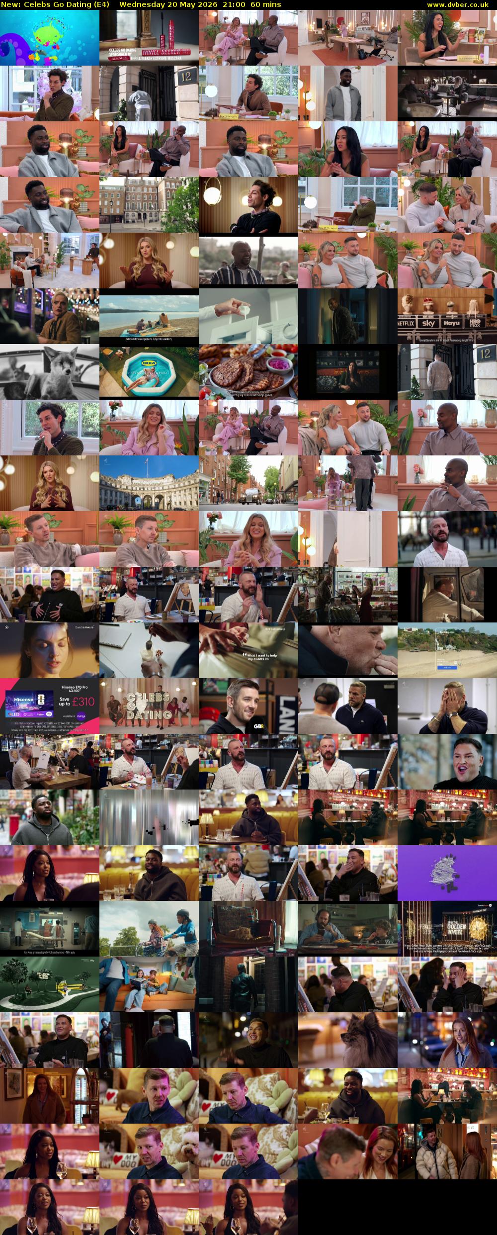 Celebs Go Dating (E4) Wednesday 20 May 2026 21:00 - 22:00