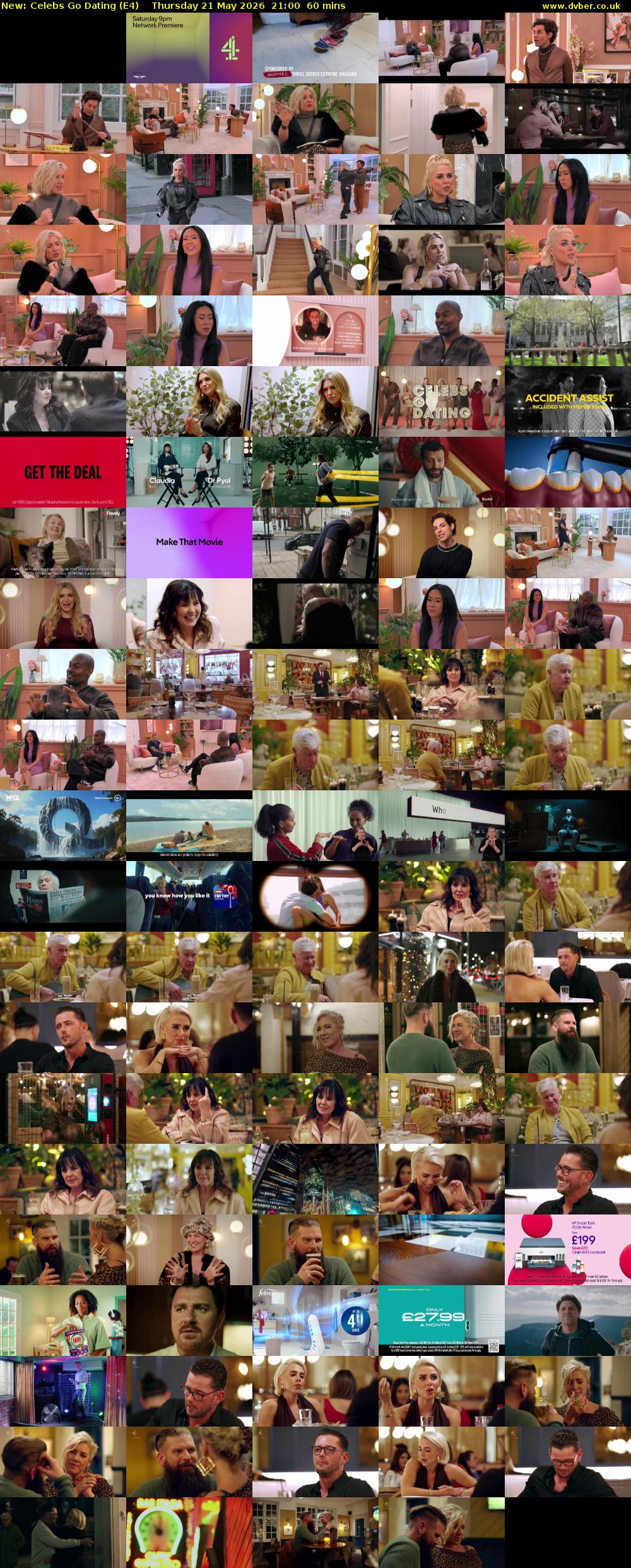 Celebs Go Dating (E4) Thursday 21 May 2026 21:00 - 22:00