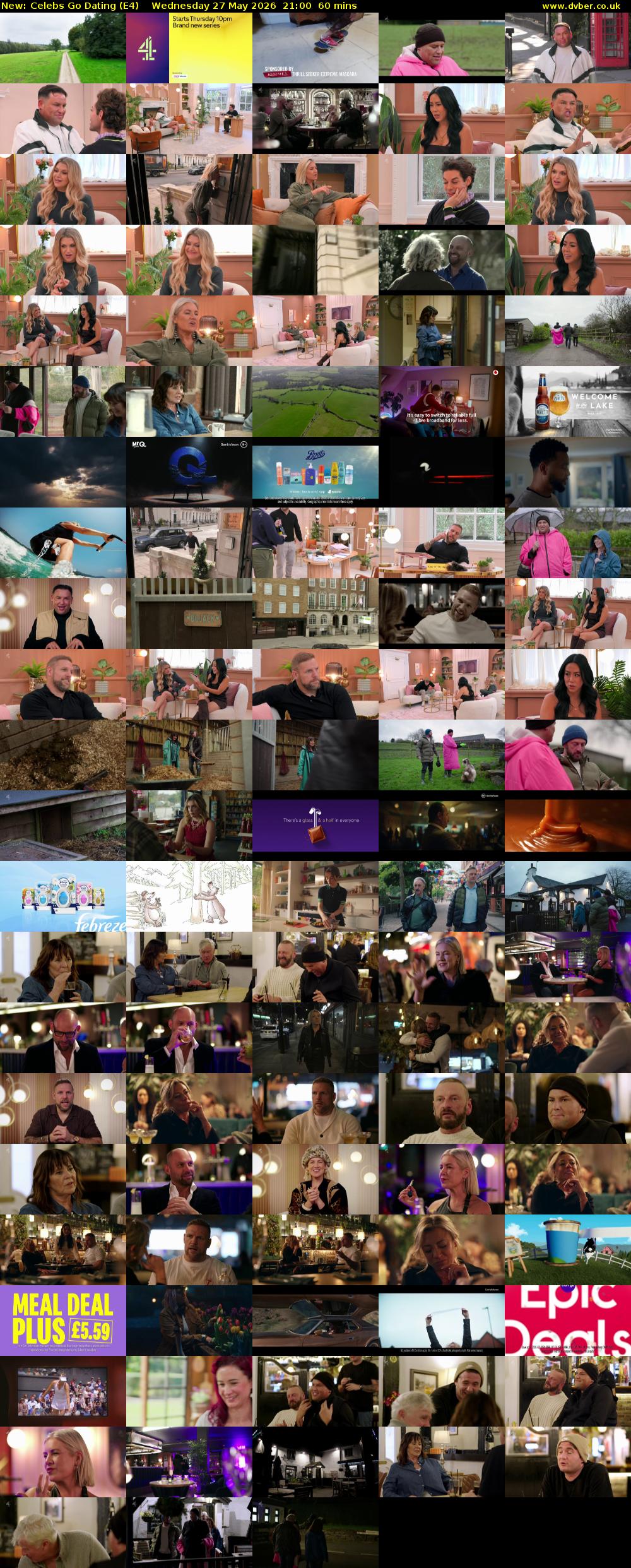 Celebs Go Dating (E4) Wednesday 27 May 2026 21:00 - 22:00