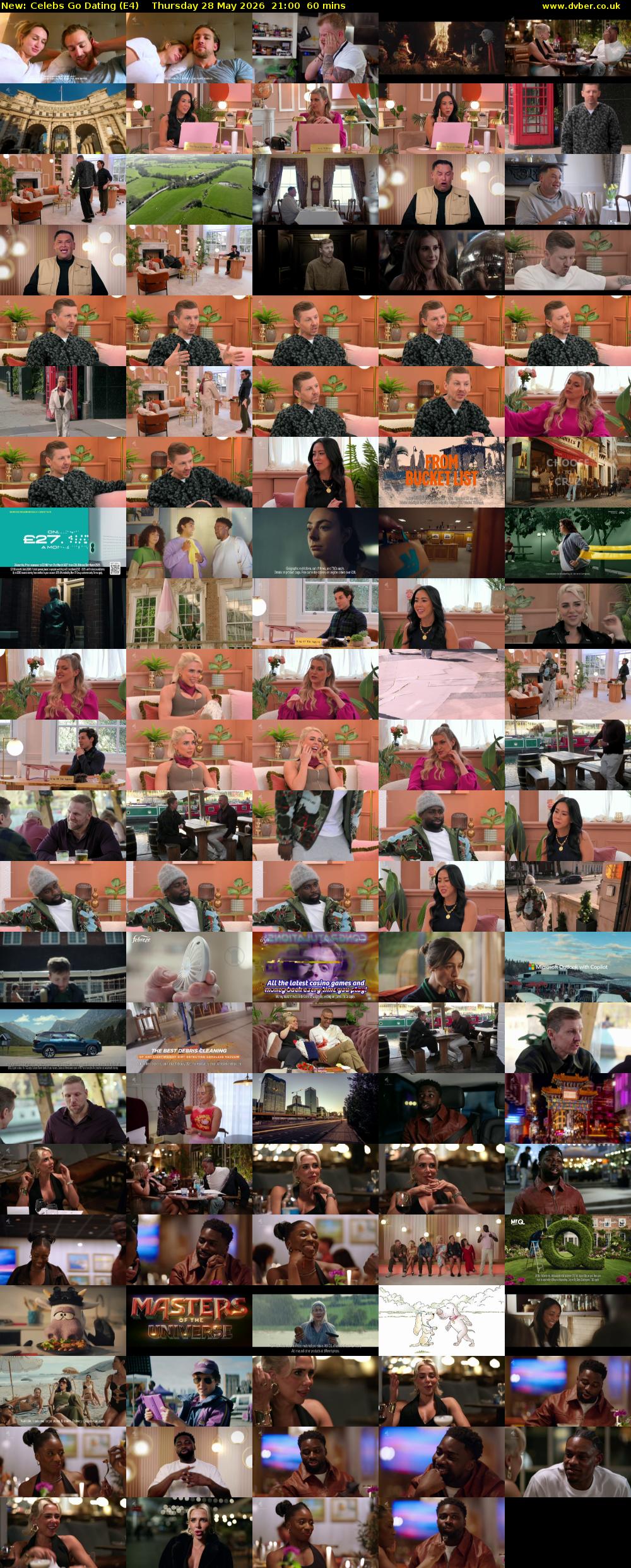 Celebs Go Dating (E4) Thursday 28 May 2026 21:00 - 22:00