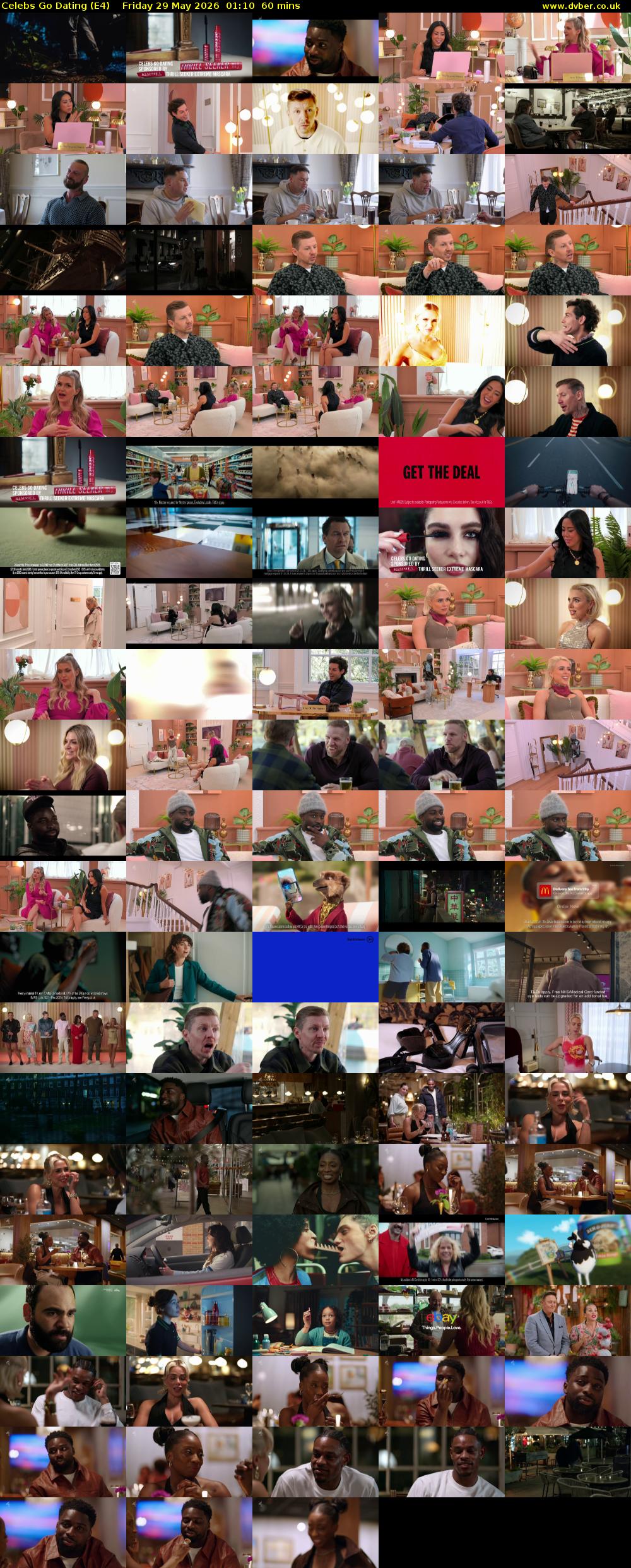 Celebs Go Dating (E4) Friday 29 May 2026 01:10 - 02:10