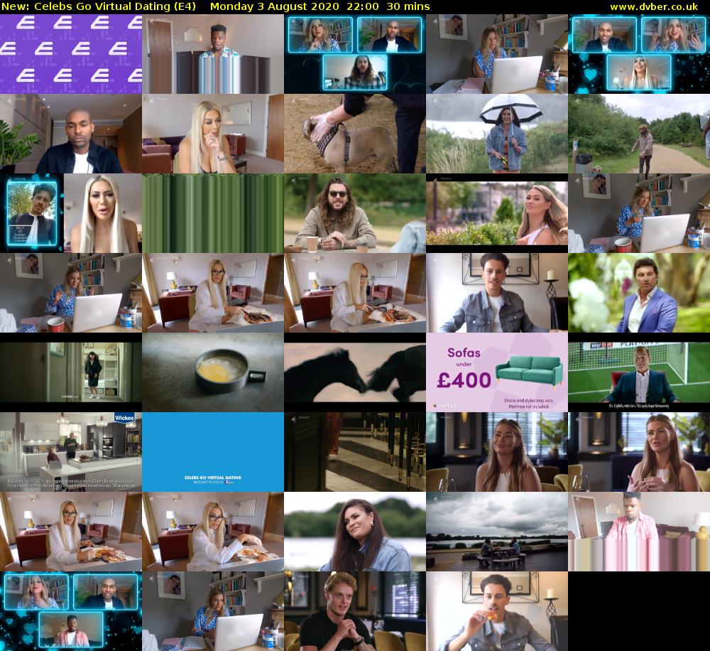 Celebs Go Virtual Dating (E4) Monday 3 August 2020 22:00 - 22:30