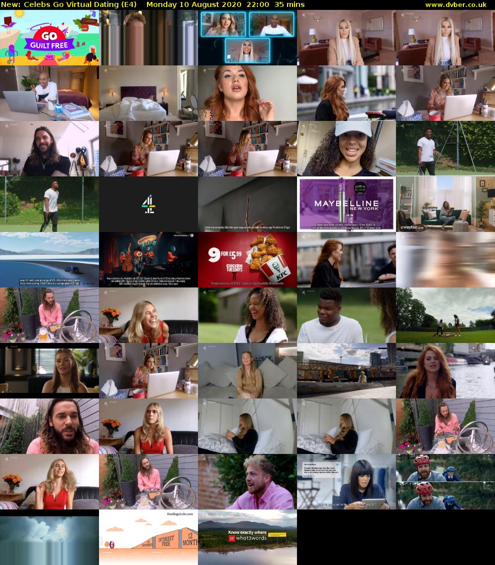Celebs Go Virtual Dating (E4) Monday 10 August 2020 22:00 - 22:35