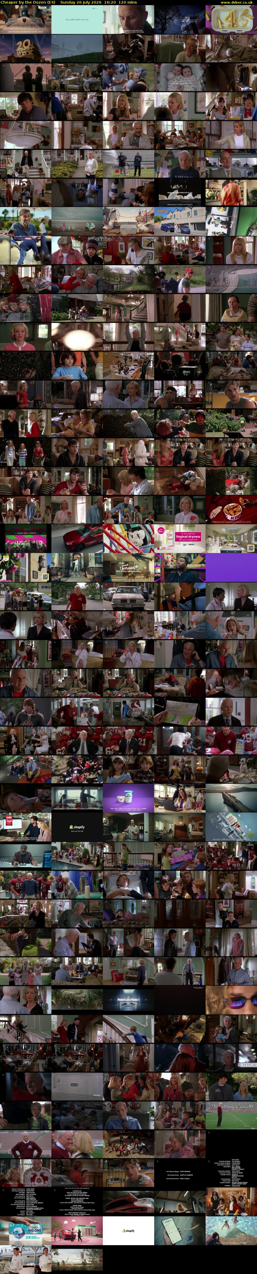 Cheaper by the Dozen (E4) Sunday 26 July 2026 16:20 - 18:20