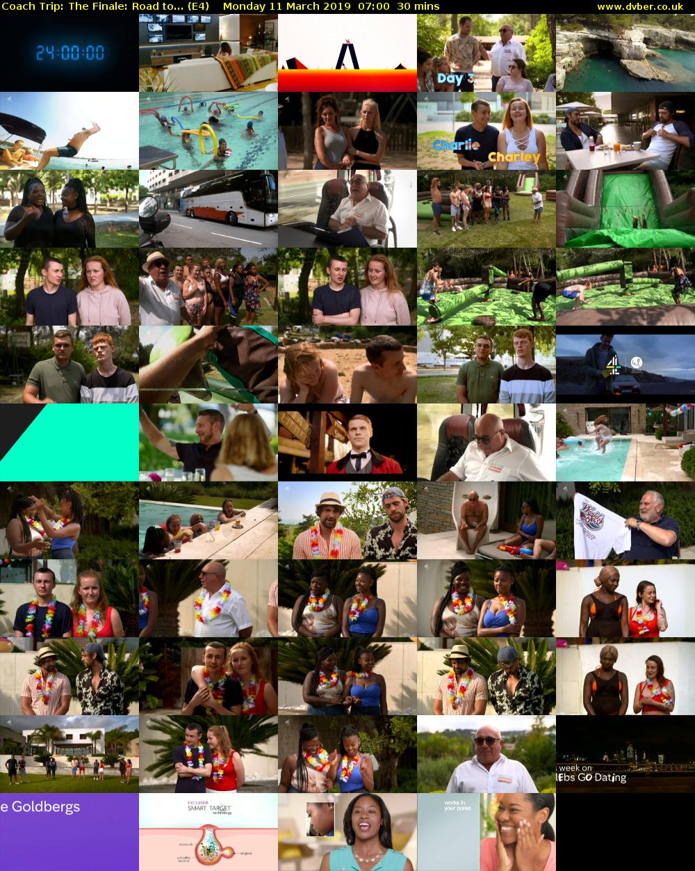 Coach Trip: The Finale: Road to... (E4) Monday 11 March 2019 07:00 - 07:30