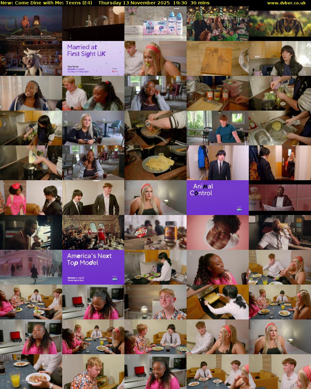 Come Dine with Me: Teens (E4) Thursday 13 November 2025 19:30 - 20:00
