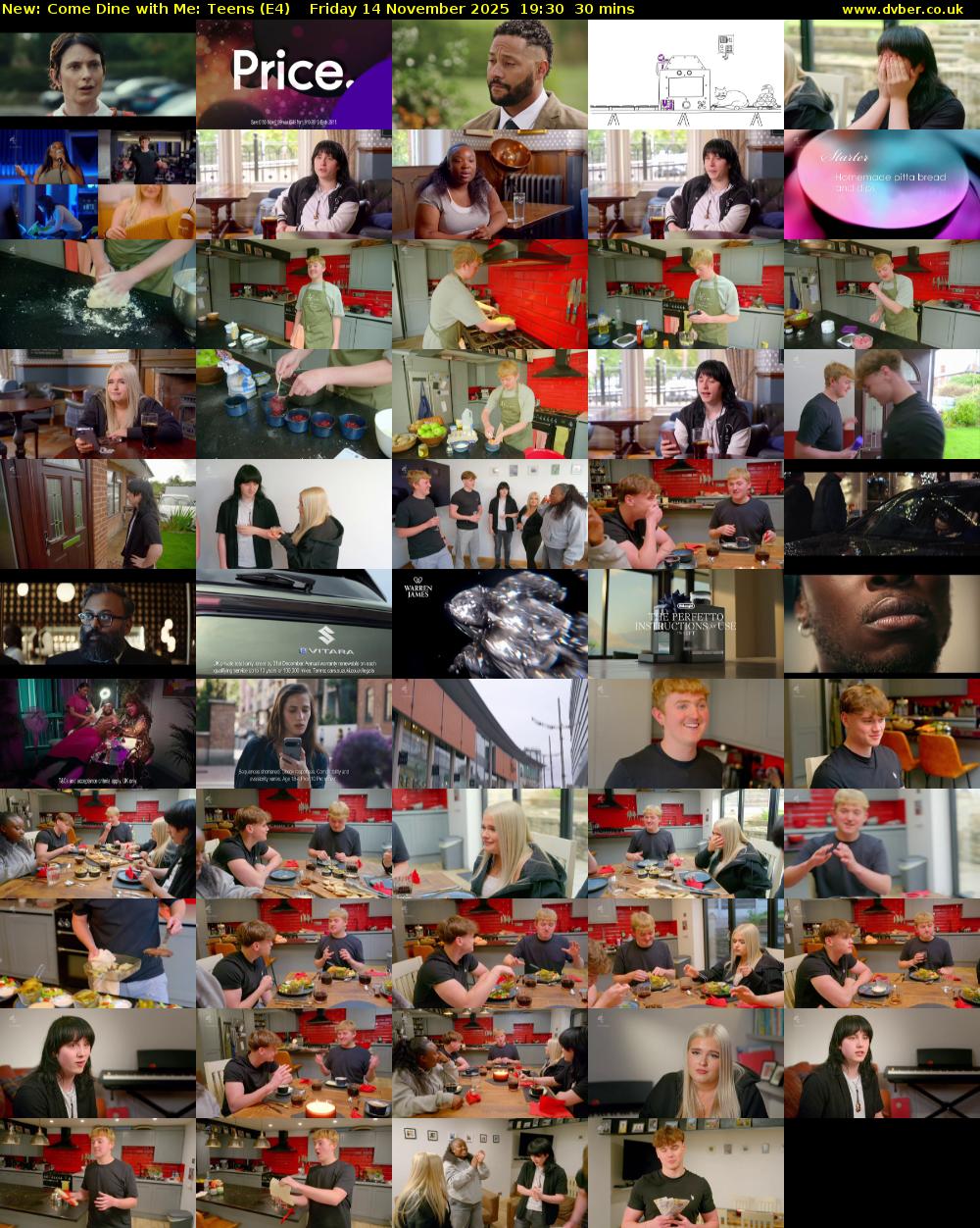 Come Dine with Me: Teens (E4) Friday 14 November 2025 19:30 - 20:00