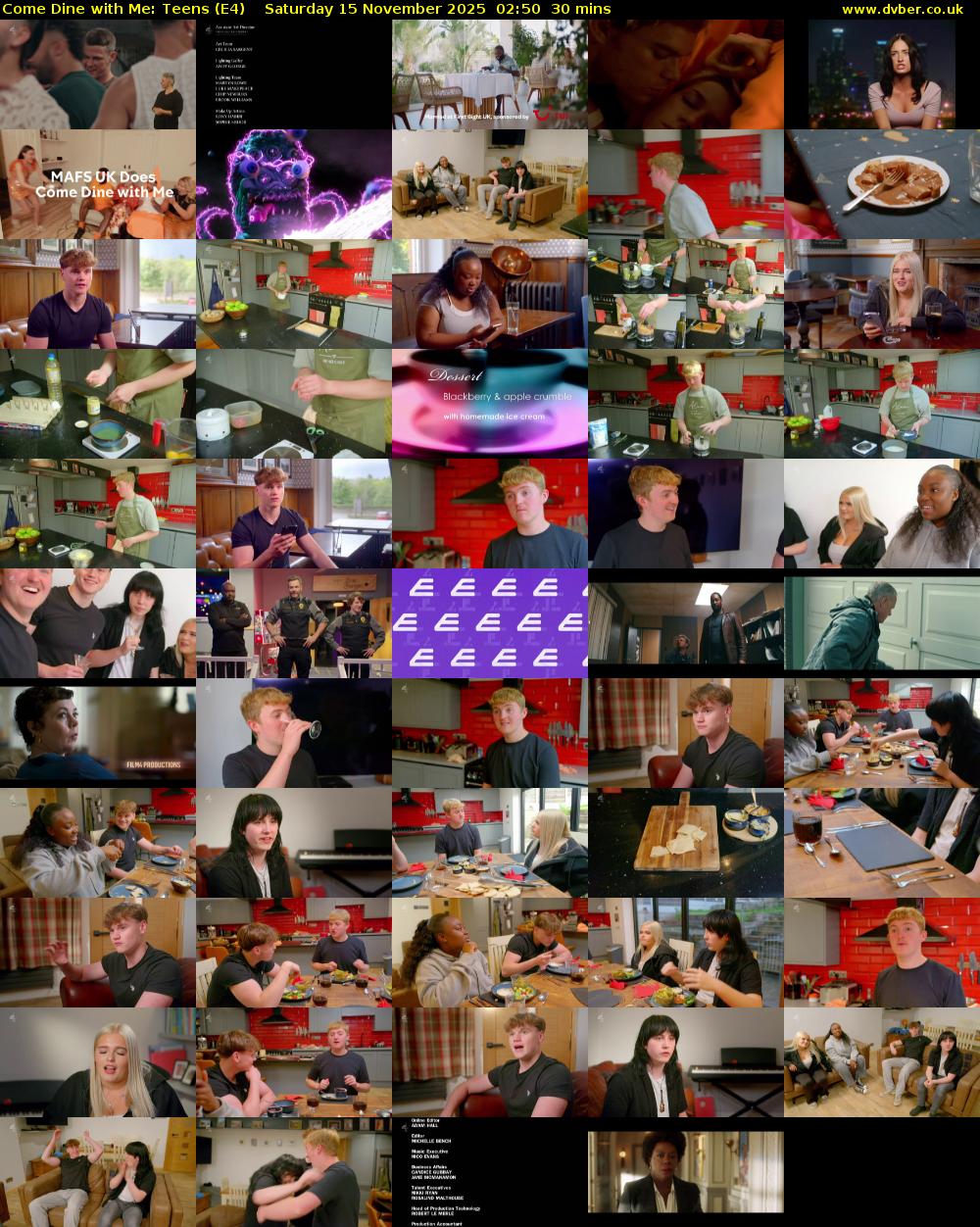 Come Dine with Me: Teens (E4) Saturday 15 November 2025 02:50 - 03:20