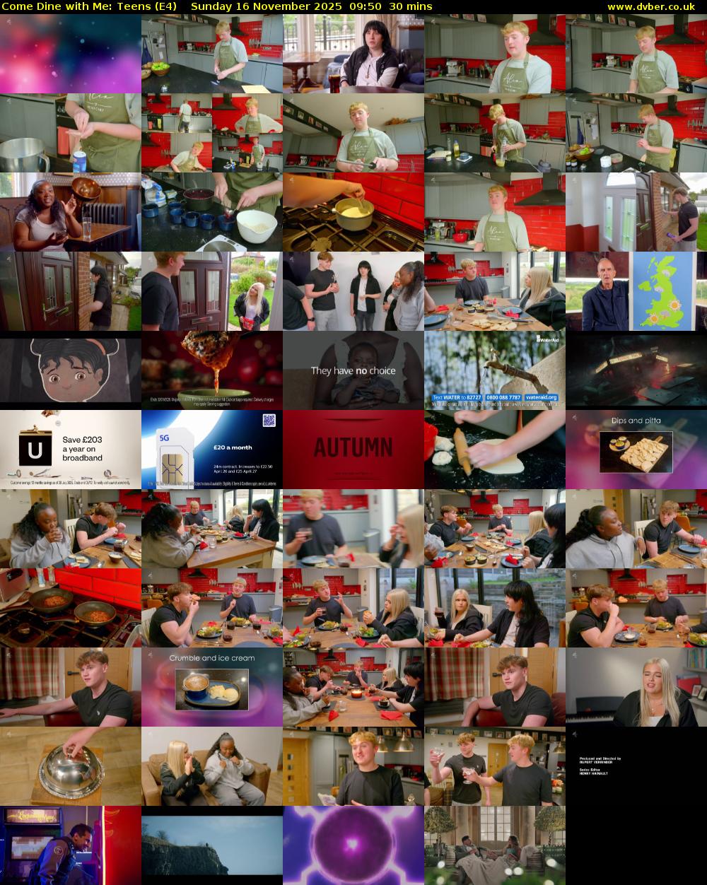 Come Dine with Me: Teens (E4) Sunday 16 November 2025 09:50 - 10:20