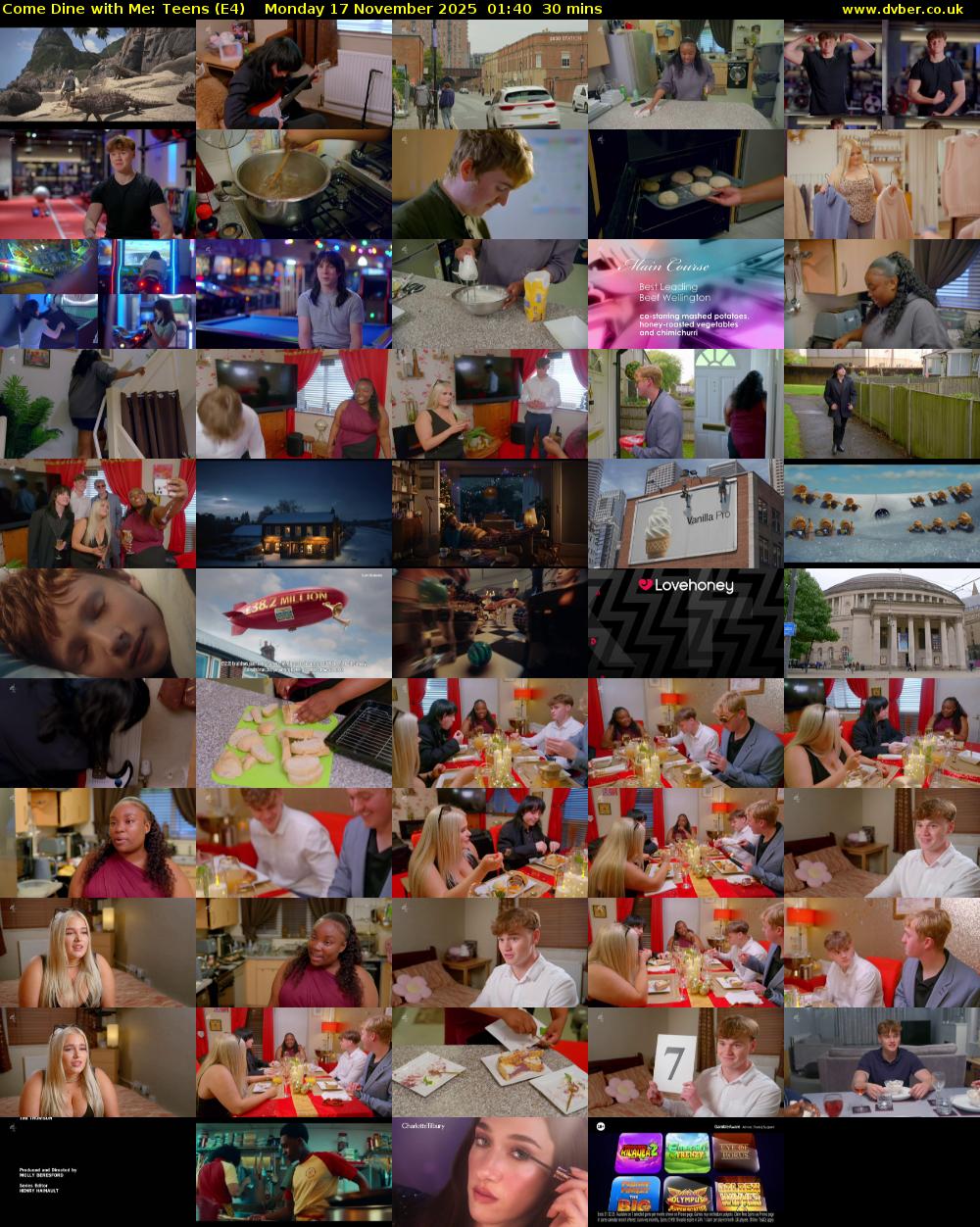 Come Dine with Me: Teens (E4) Monday 17 November 2025 01:40 - 02:10