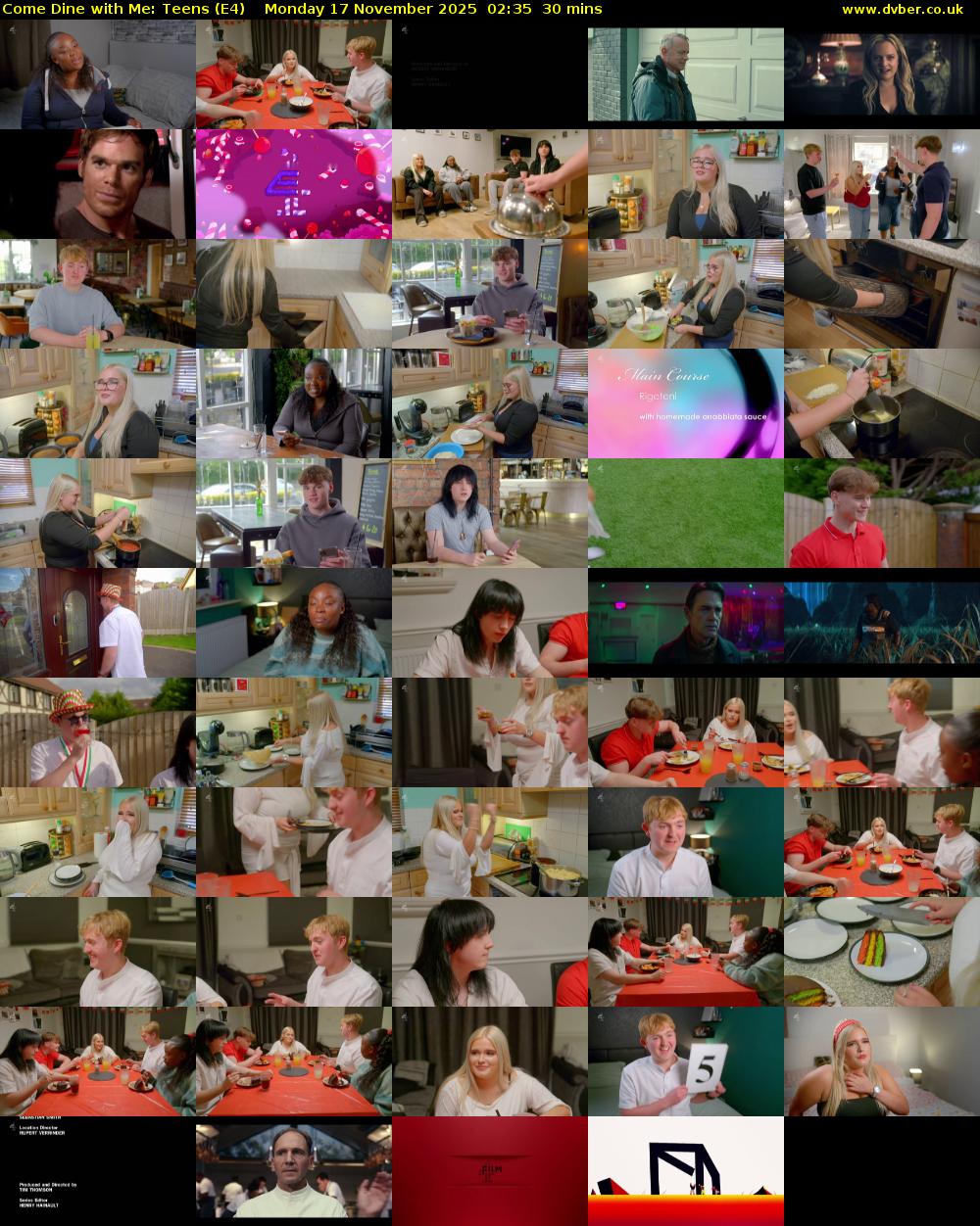Come Dine with Me: Teens (E4) Monday 17 November 2025 02:35 - 03:05