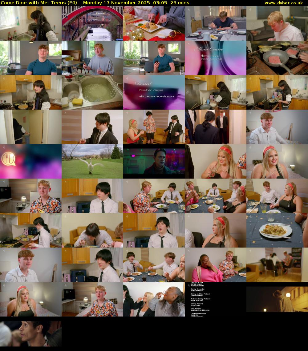 Come Dine with Me: Teens (E4) Monday 17 November 2025 03:05 - 03:30