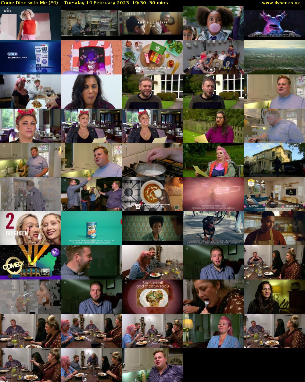 Come Dine with Me (E4) Tuesday 14 February 2023 19:30 - 20:00