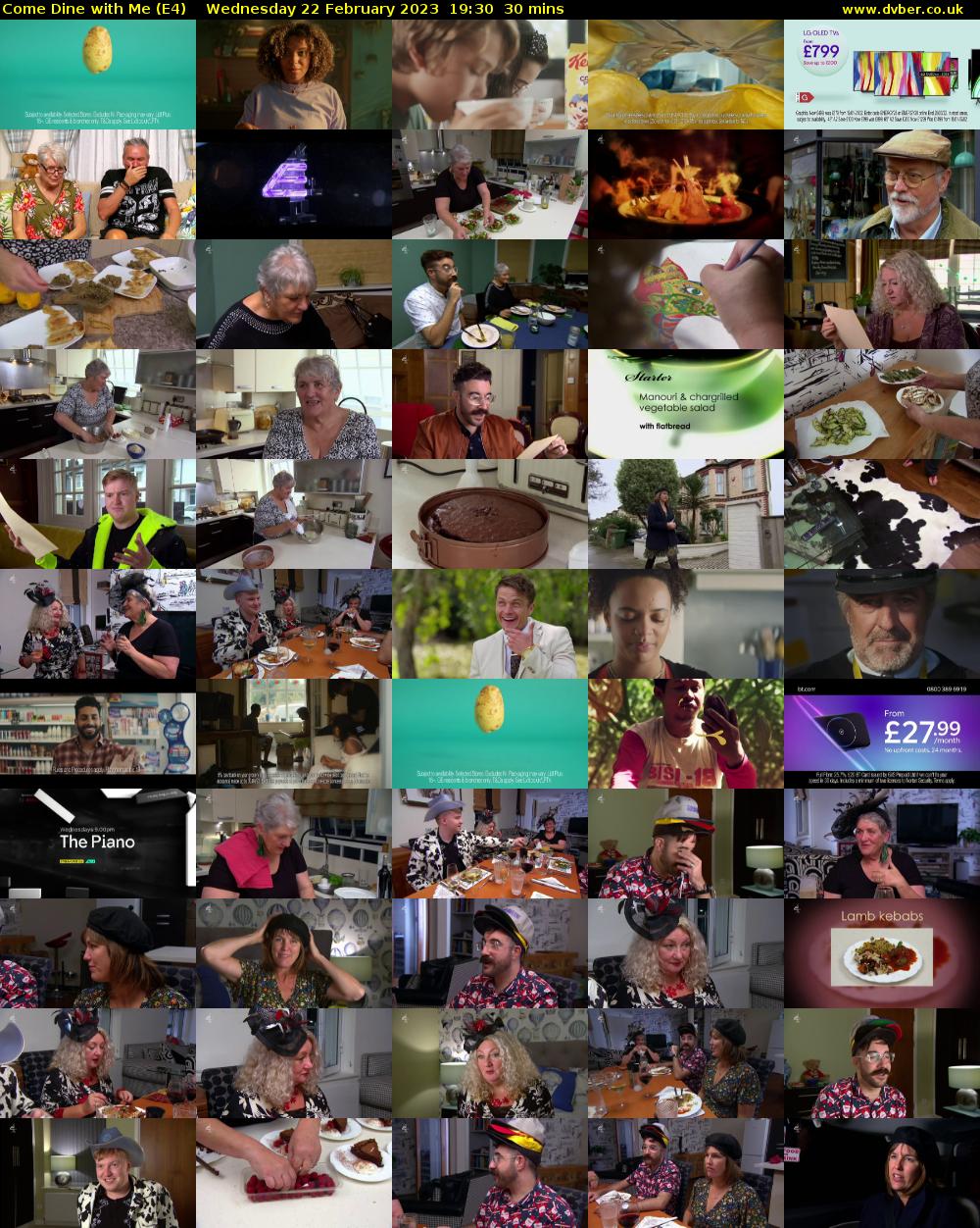 Come Dine with Me (E4) Wednesday 22 February 2023 19:30 - 20:00