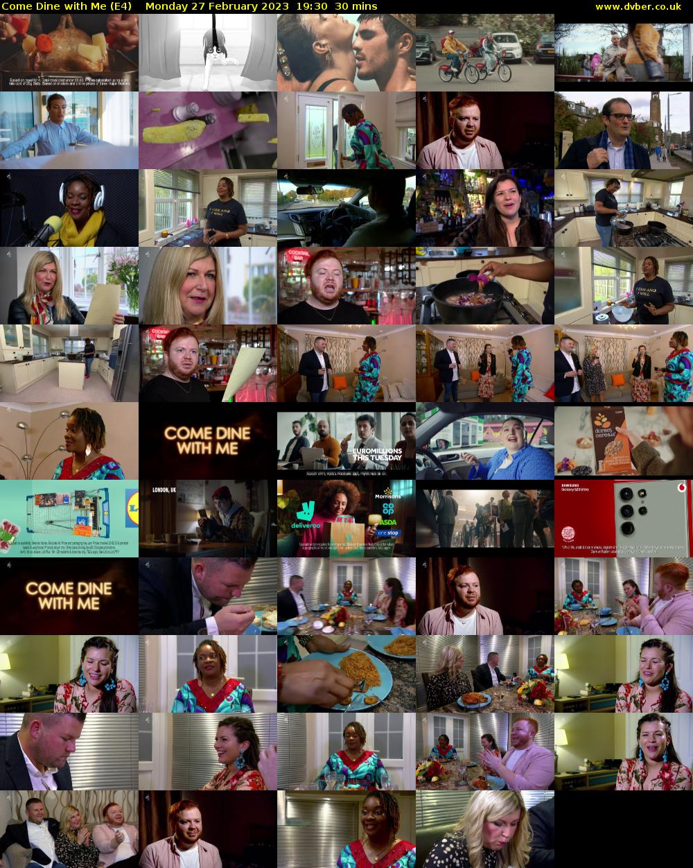 Come Dine with Me (E4) Monday 27 February 2023 19:30 - 20:00