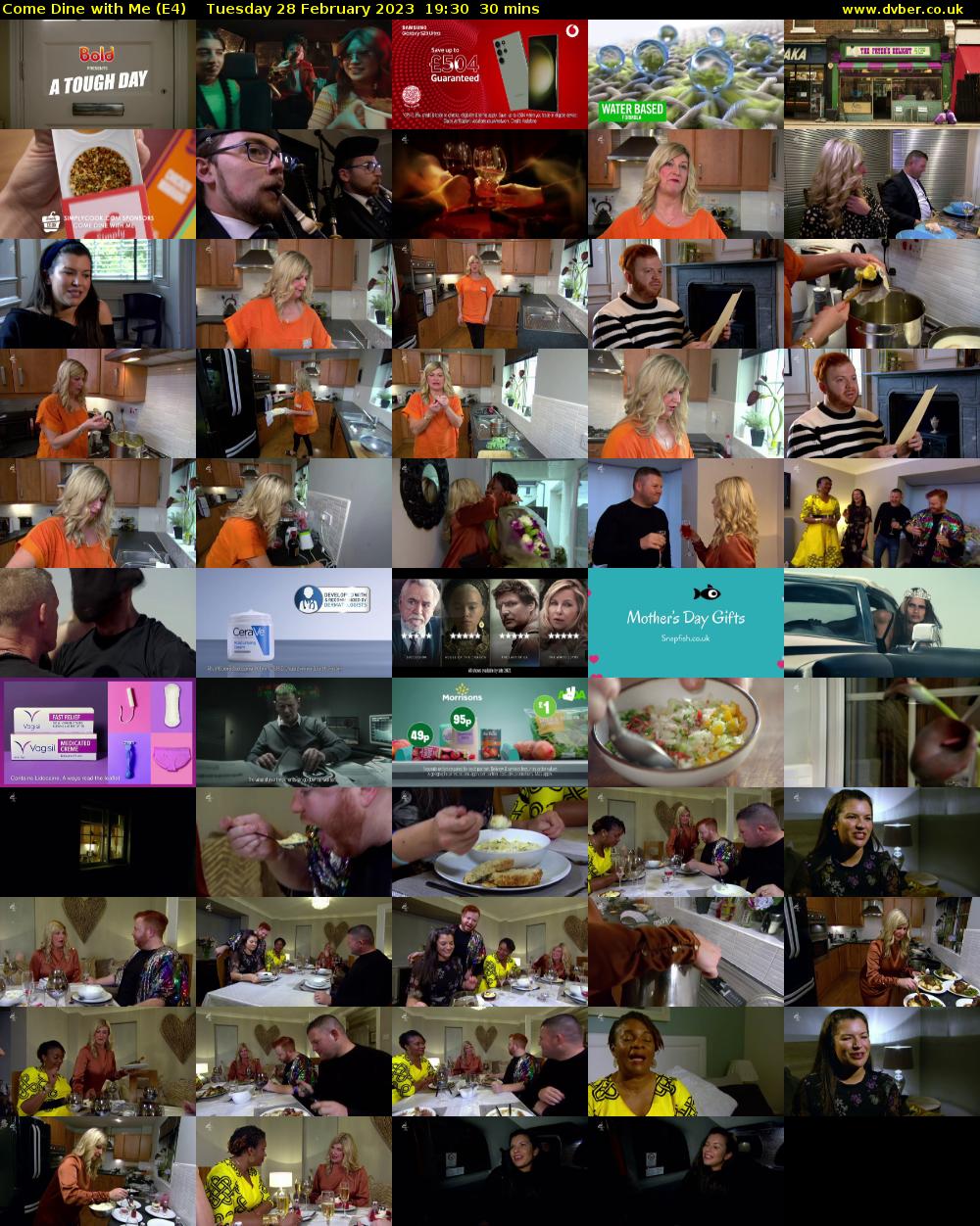 Come Dine with Me (E4) Tuesday 28 February 2023 19:30 - 20:00
