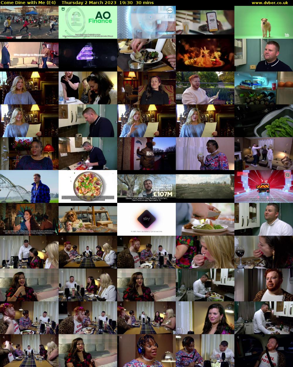 Come Dine with Me (E4) Thursday 2 March 2023 19:30 - 20:00