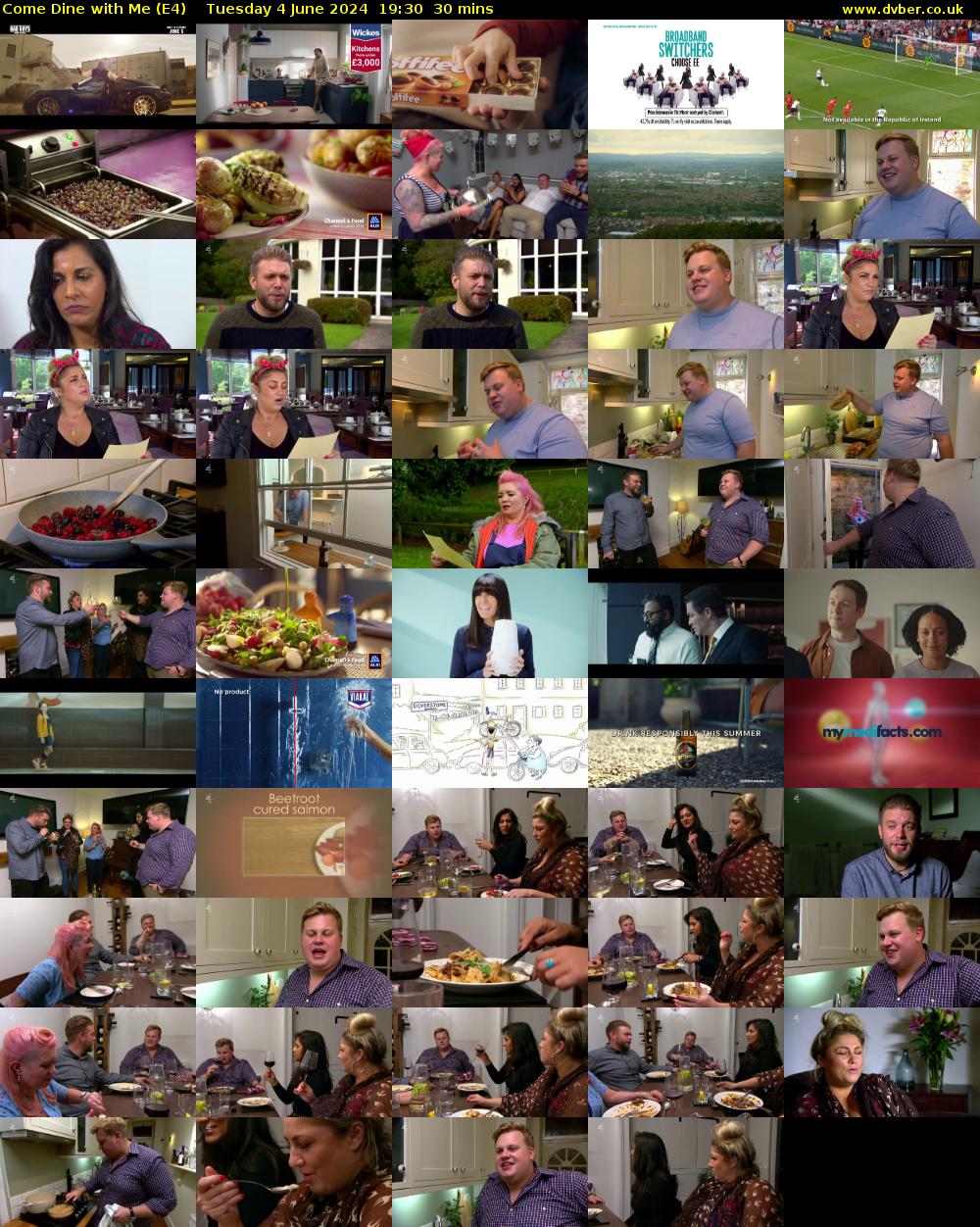 Come Dine with Me (E4) Tuesday 4 June 2024 19:30 - 20:00