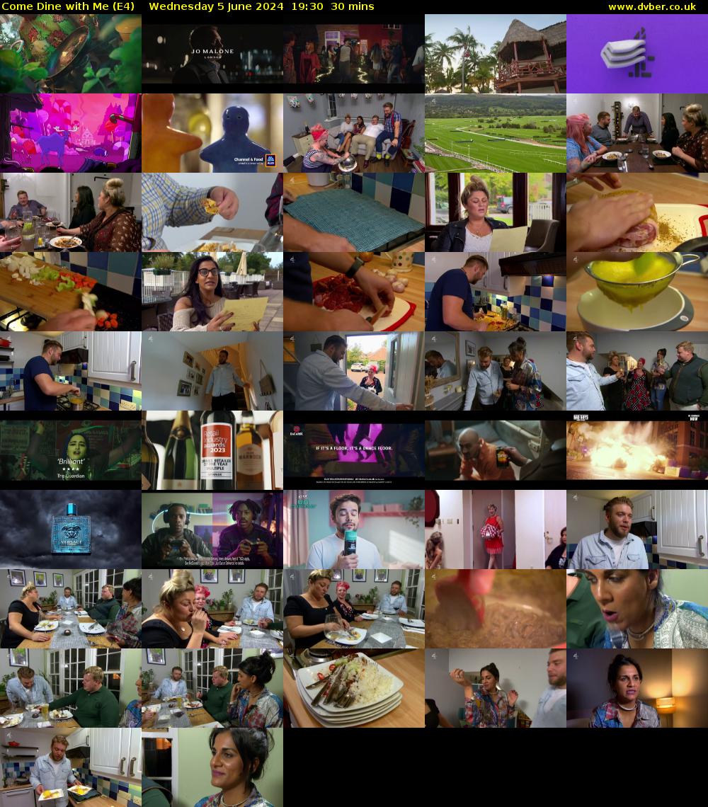 Come Dine with Me (E4) Wednesday 5 June 2024 19:30 - 20:00