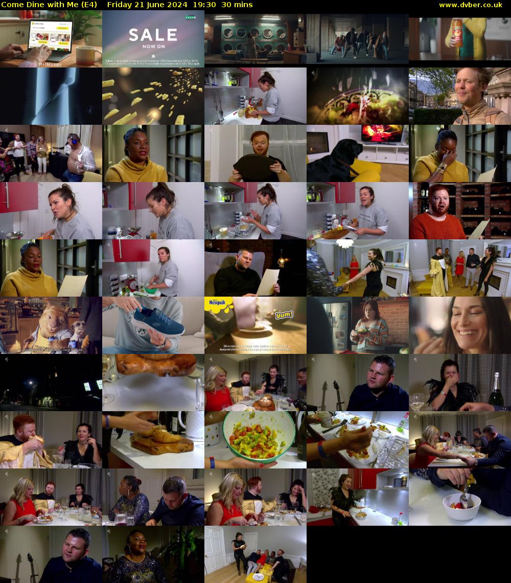 Come Dine with Me (E4) Friday 21 June 2024 19:30 - 20:00