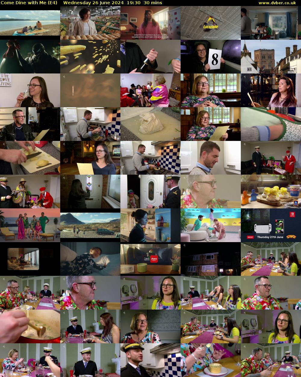 Come Dine with Me (E4) Wednesday 26 June 2024 19:30 - 20:00