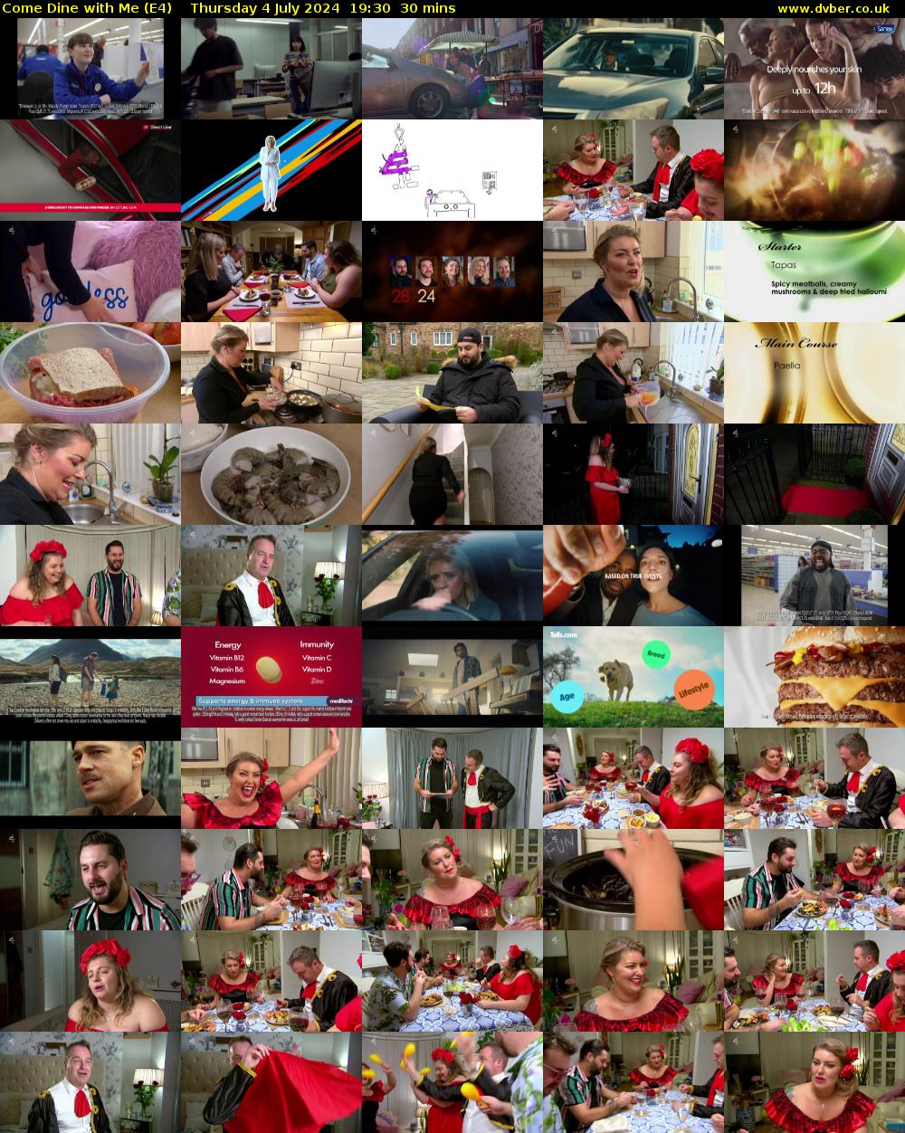 Come Dine with Me (E4) Thursday 4 July 2024 19:30 - 20:00