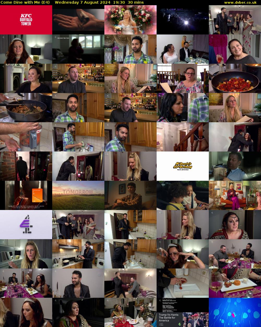 Come Dine with Me (E4) Wednesday 7 August 2024 19:30 - 20:00