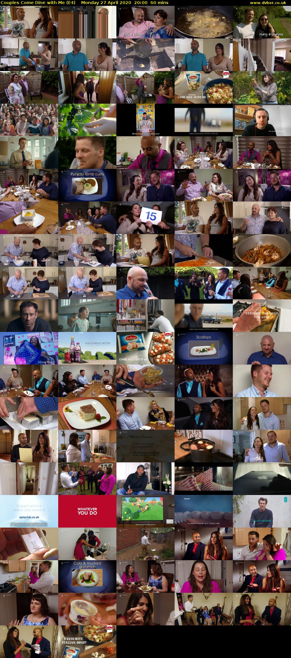 Couples Come Dine with Me (E4) Monday 27 April 2020 20:00 - 21:00