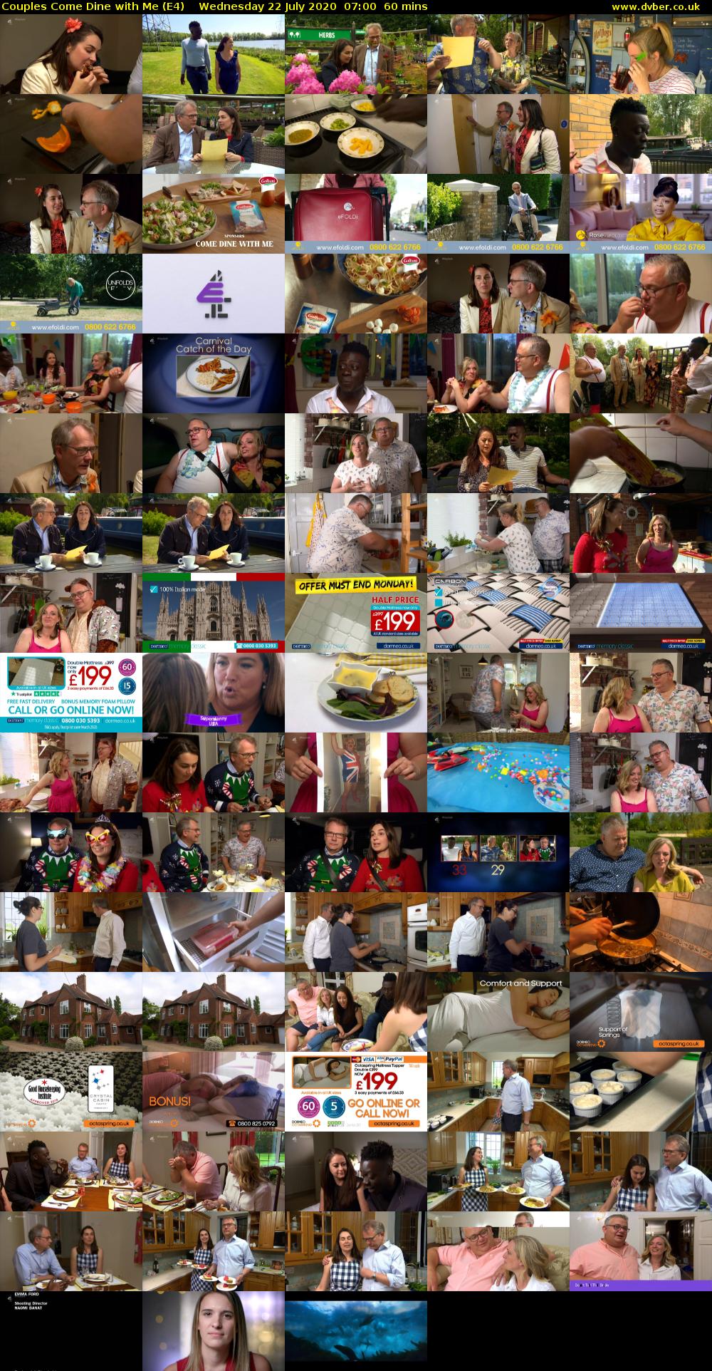 Couples Come Dine with Me (E4) Wednesday 22 July 2020 07:00 - 08:00