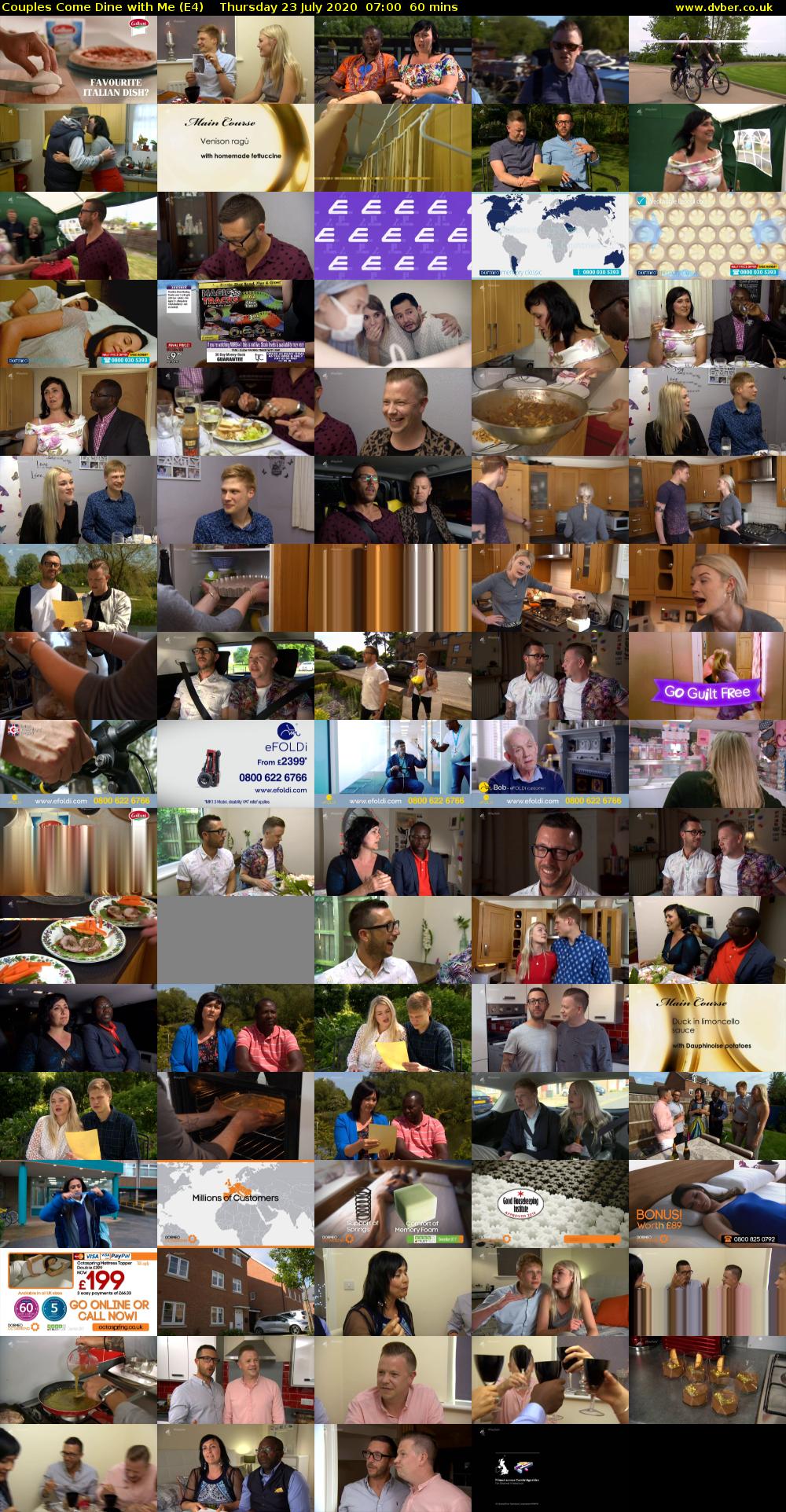 Couples Come Dine with Me (E4) Thursday 23 July 2020 07:00 - 08:00