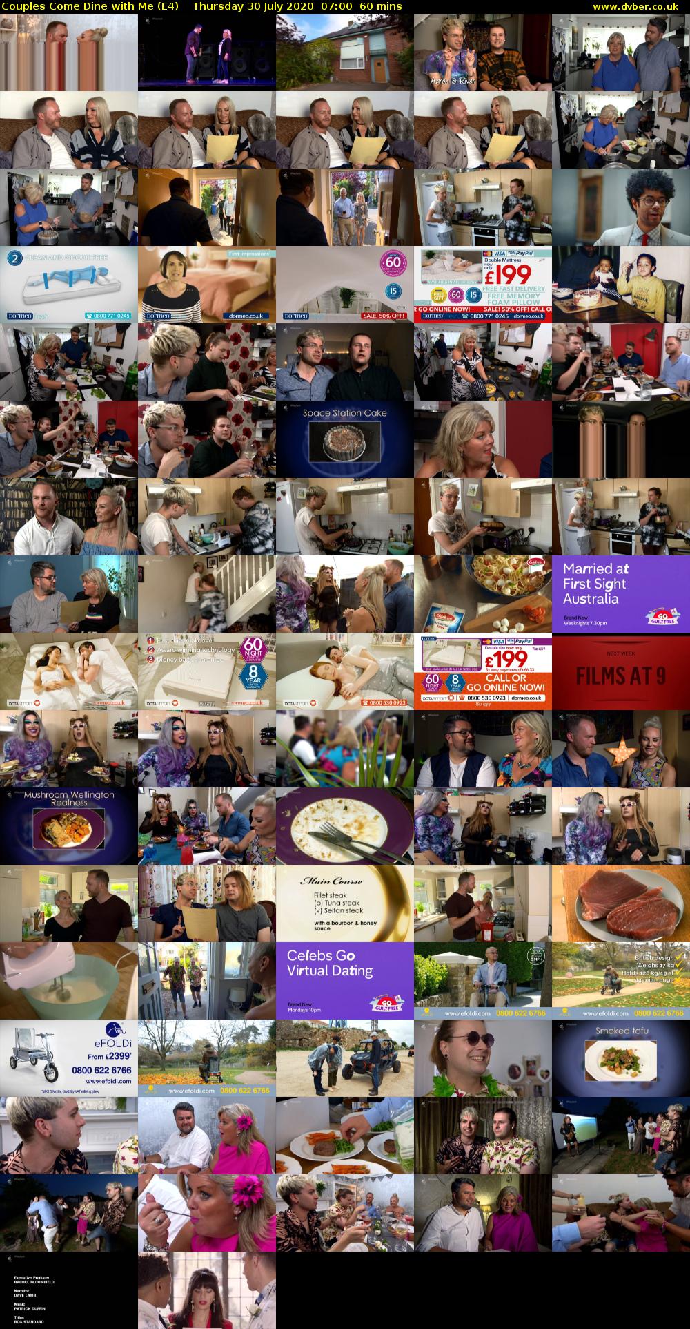 Couples Come Dine with Me (E4) Thursday 30 July 2020 07:00 - 08:00