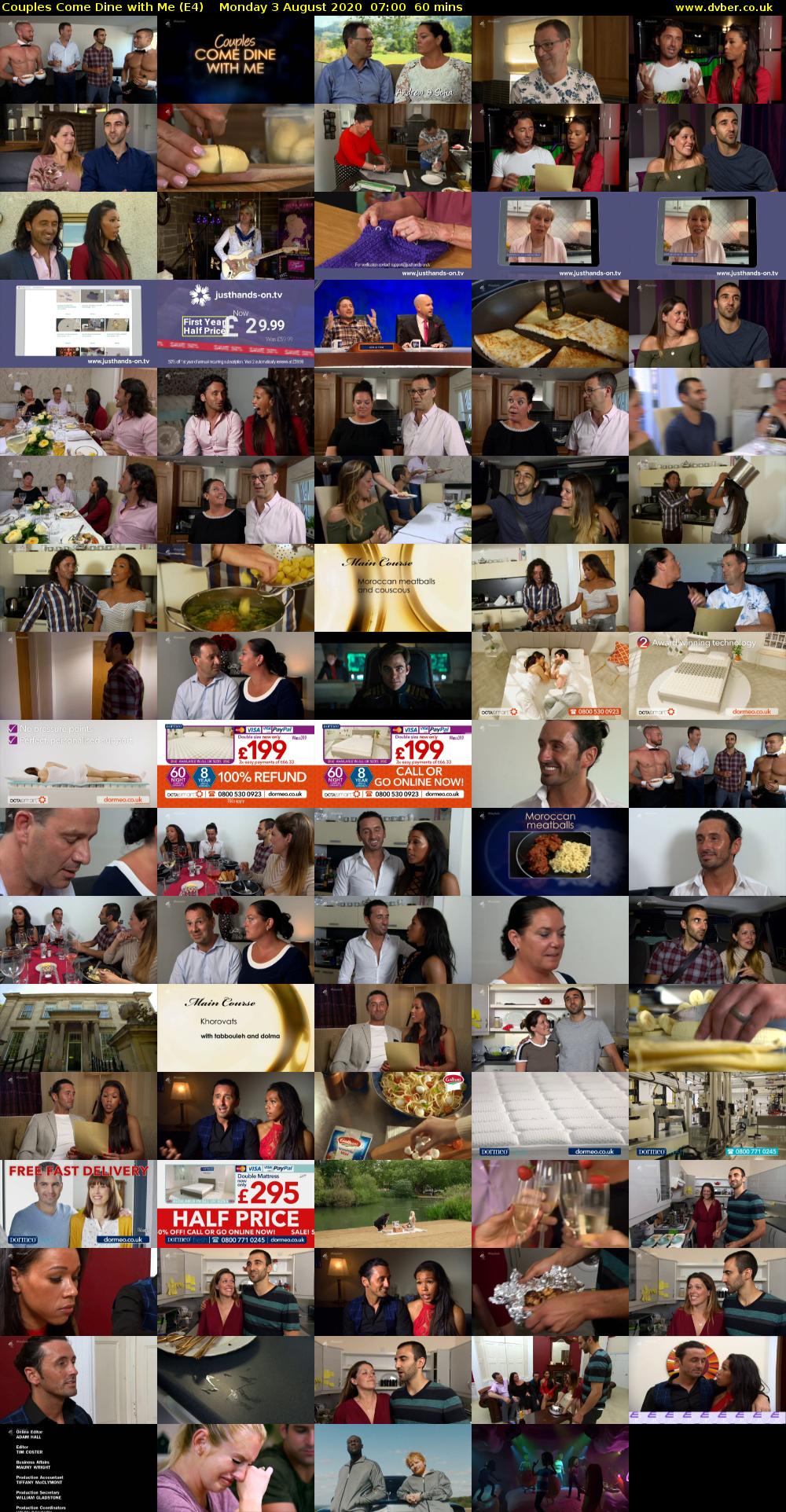 Couples Come Dine with Me (E4) Monday 3 August 2020 07:00 - 08:00