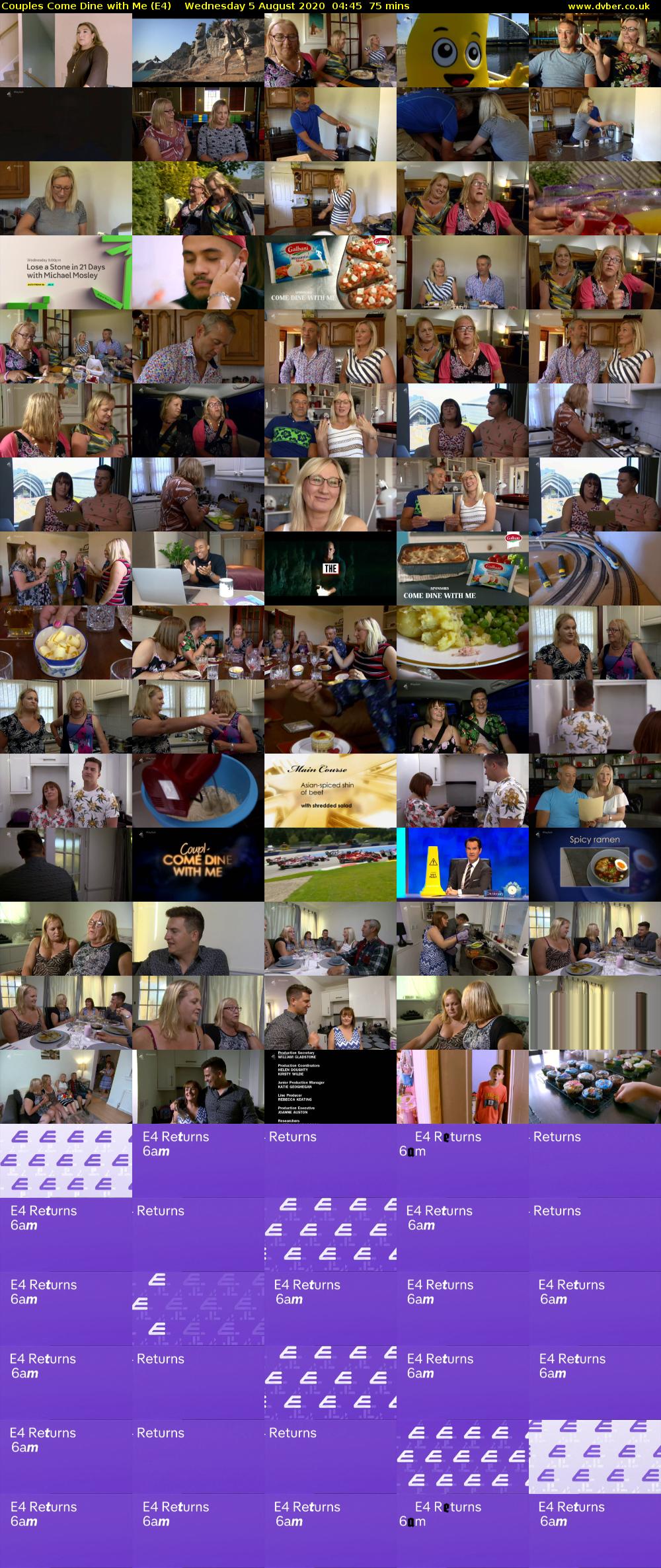 Couples Come Dine with Me (E4) Wednesday 5 August 2020 04:45 - 06:00