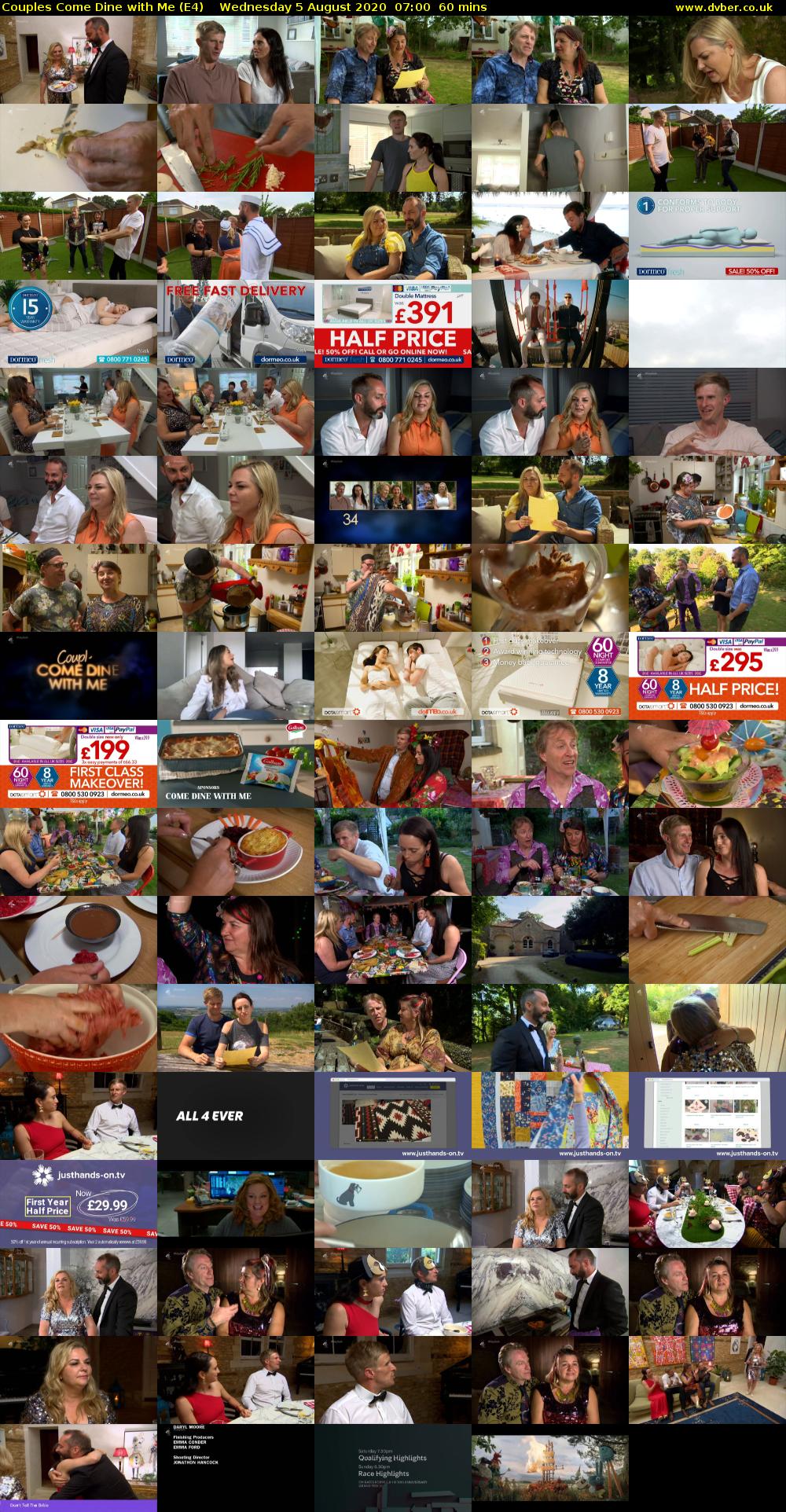 Couples Come Dine with Me (E4) Wednesday 5 August 2020 07:00 - 08:00