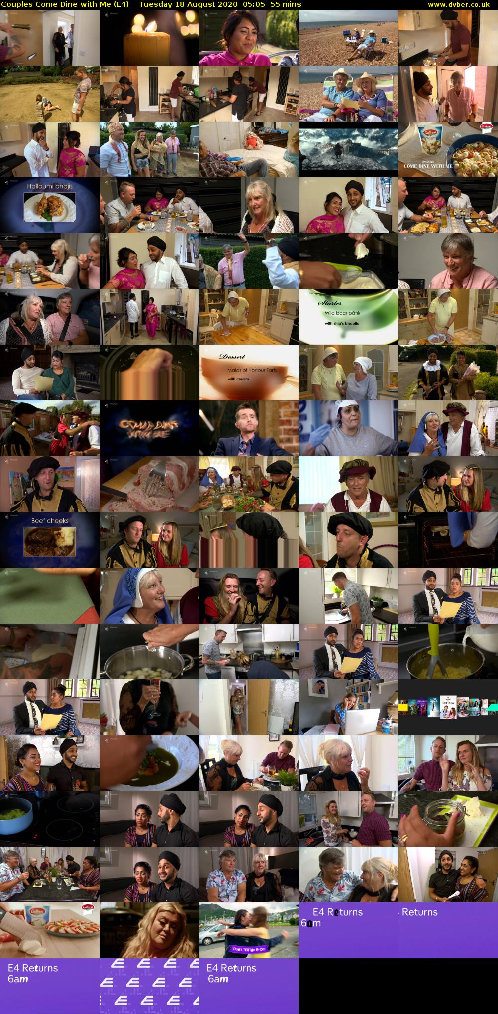 Couples Come Dine with Me (E4) Tuesday 18 August 2020 05:05 - 06:00