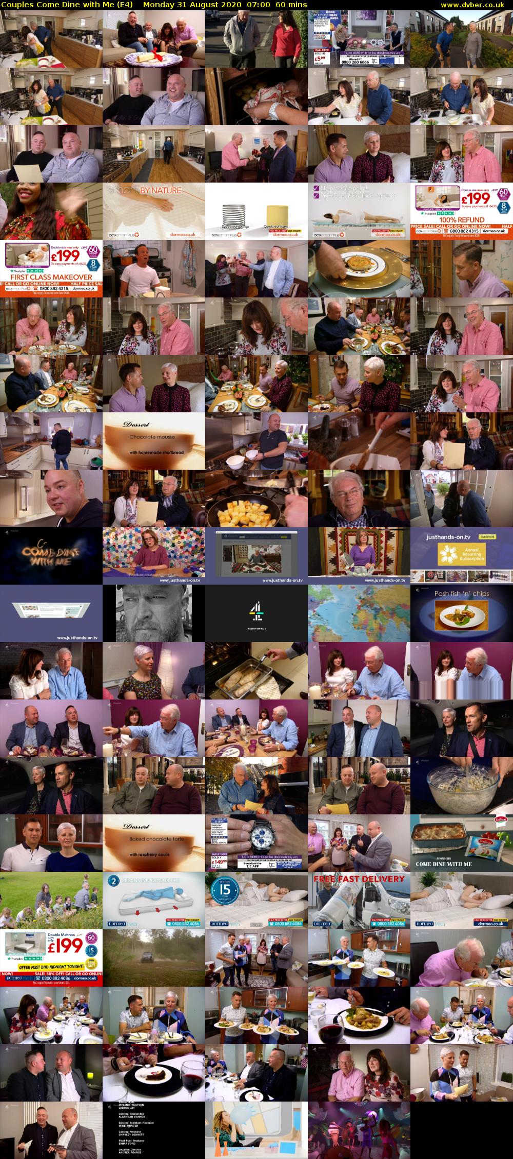 Couples Come Dine with Me (E4) Monday 31 August 2020 07:00 - 08:00