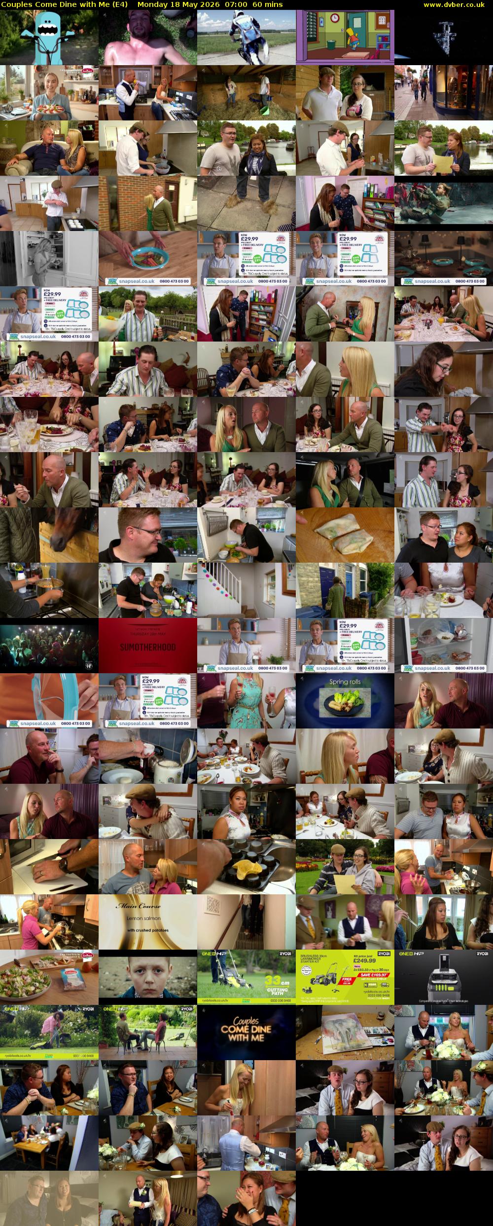 Couples Come Dine with Me (E4) Monday 18 May 2026 07:00 - 08:00