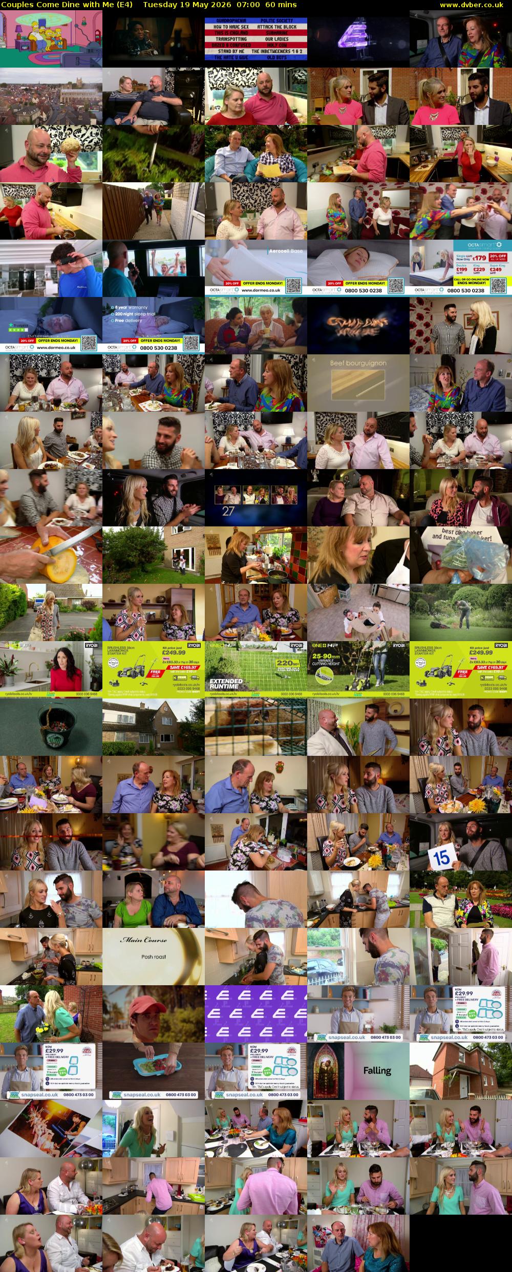 Couples Come Dine with Me (E4) Tuesday 19 May 2026 07:00 - 08:00