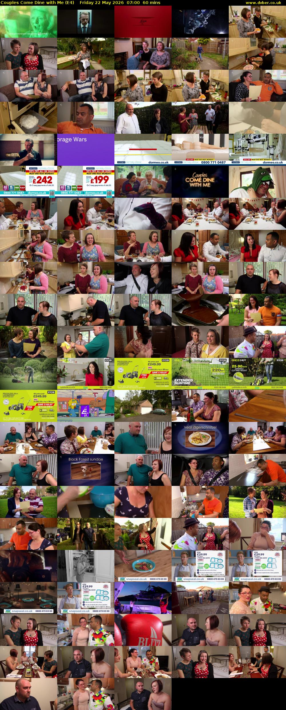 Couples Come Dine with Me (E4) Friday 22 May 2026 07:00 - 08:00